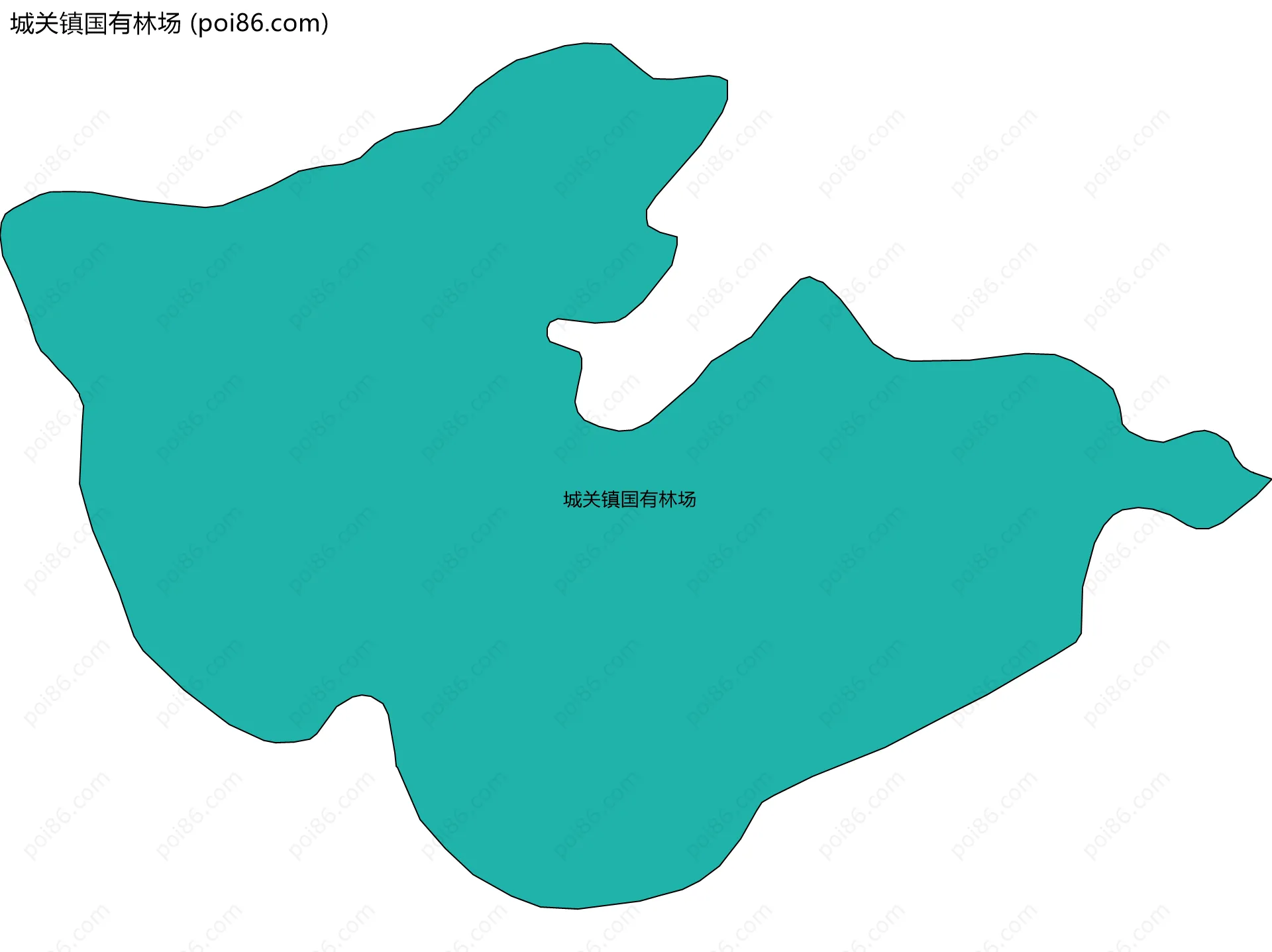 城关镇国有林场边界地图