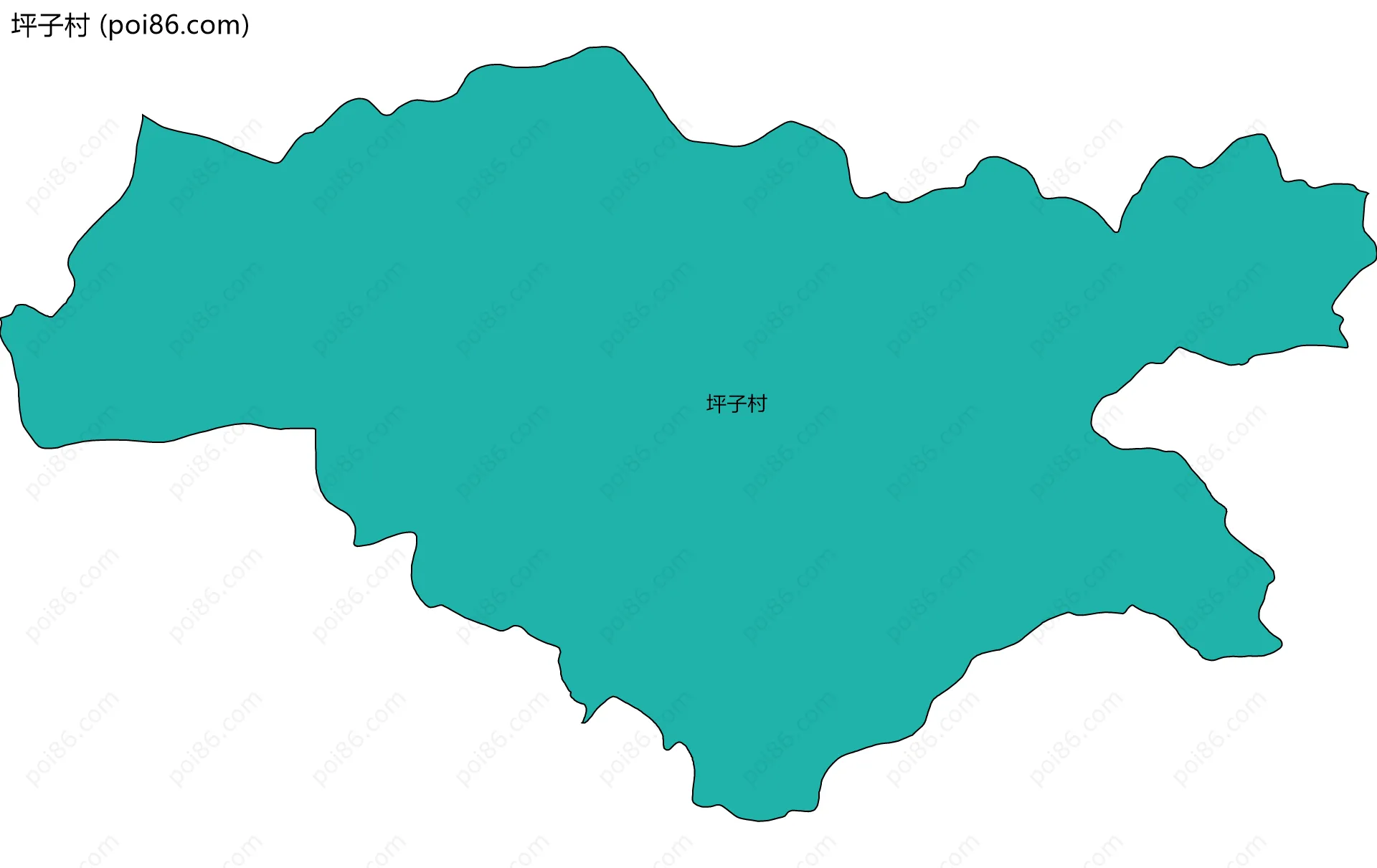 坪子村边界地图