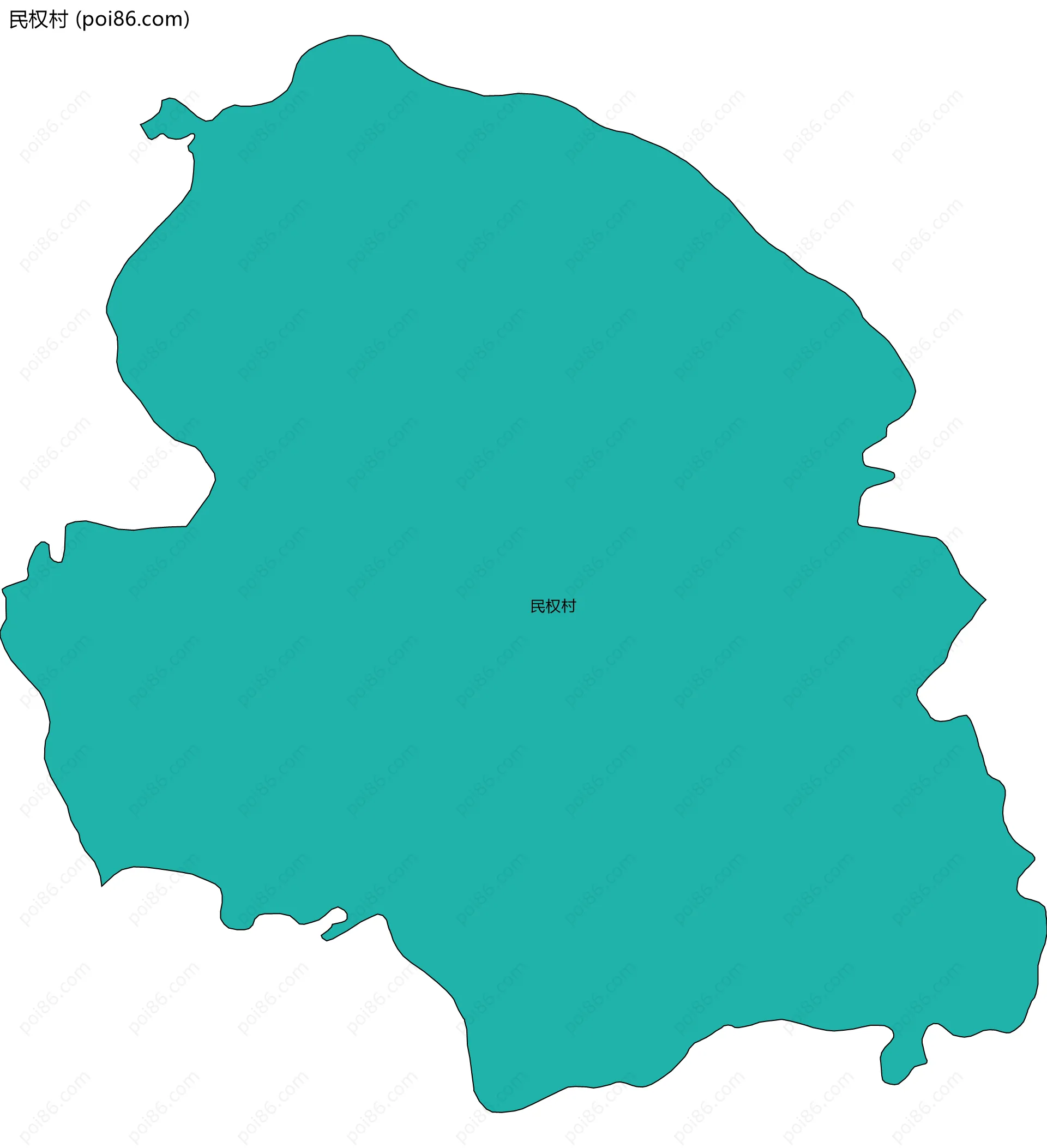 民权村边界地图