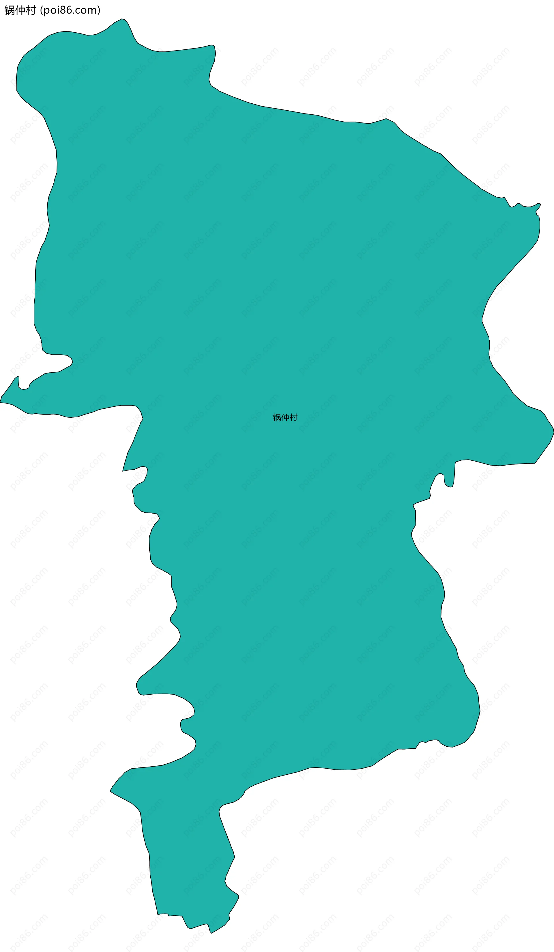 锅仲村边界地图