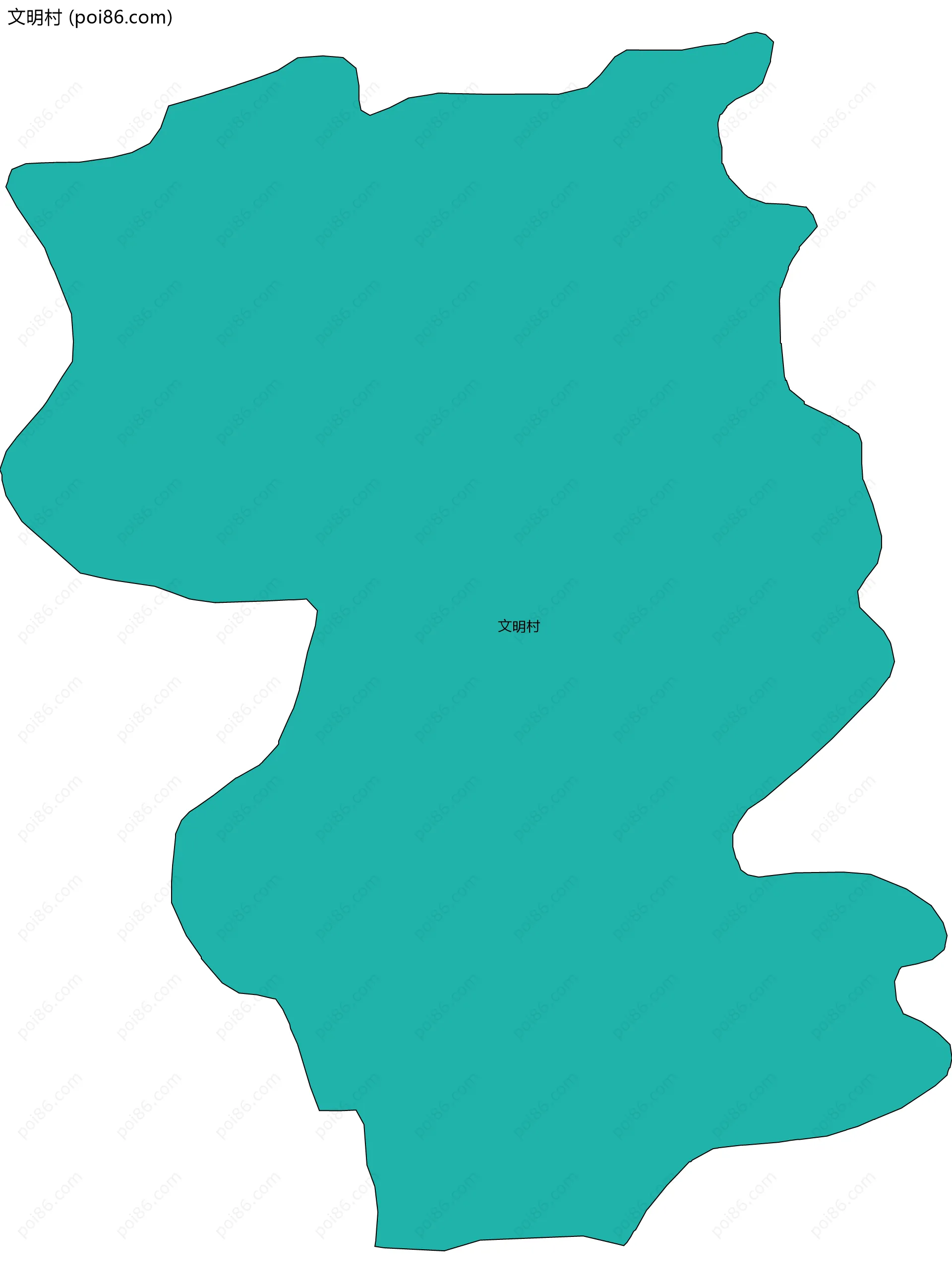 文明村边界地图