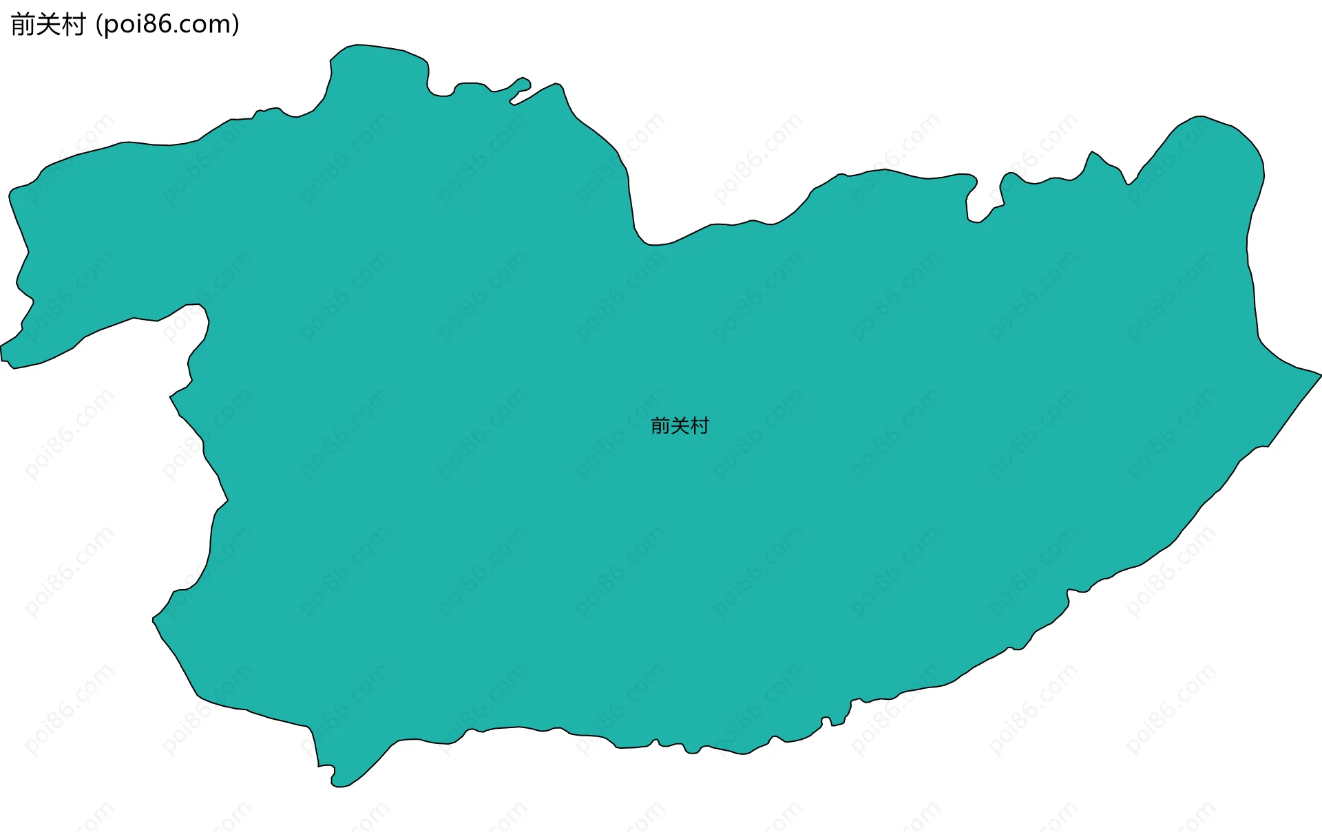 前关村边界地图
