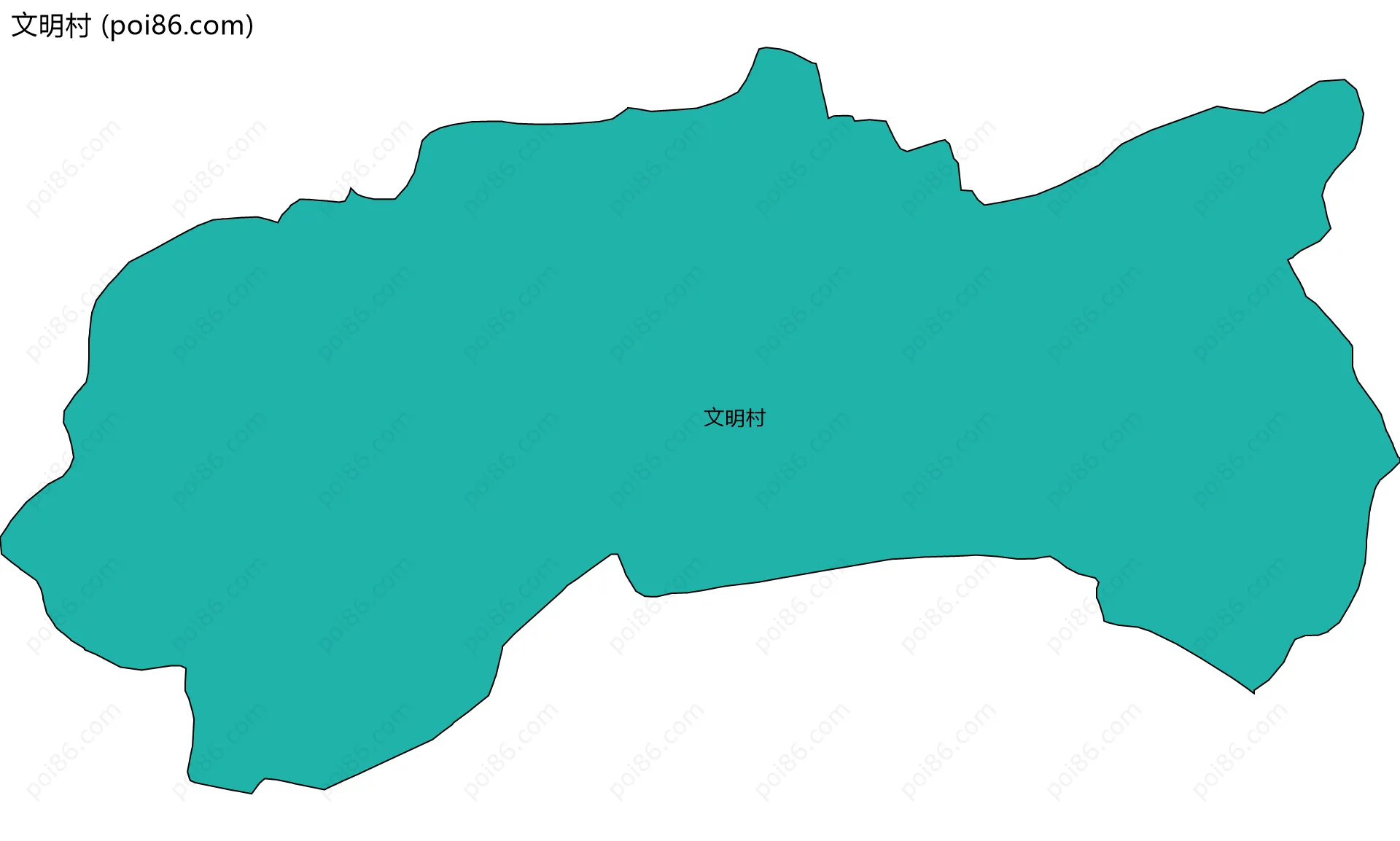 文明村边界地图