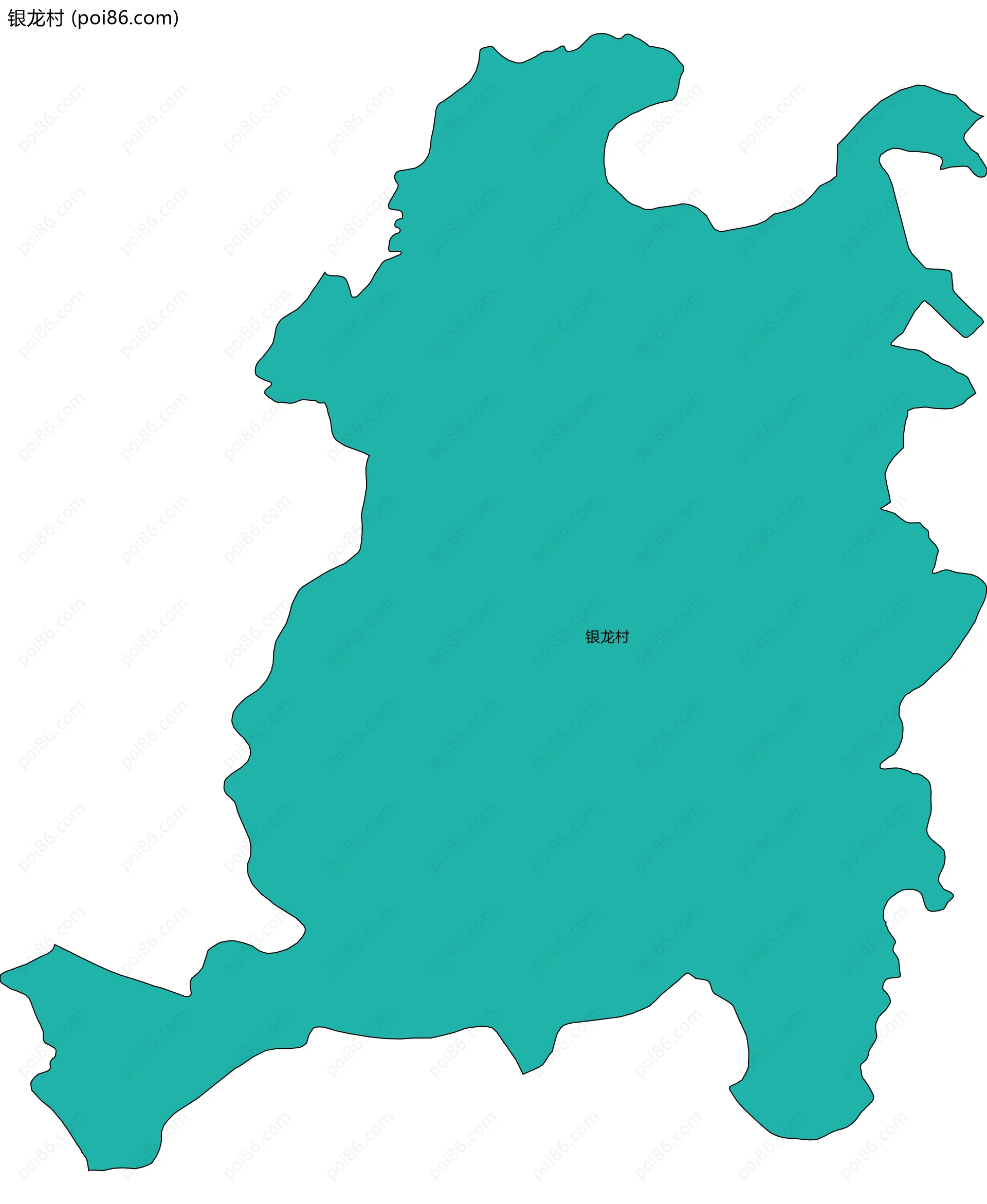 银龙村边界地图