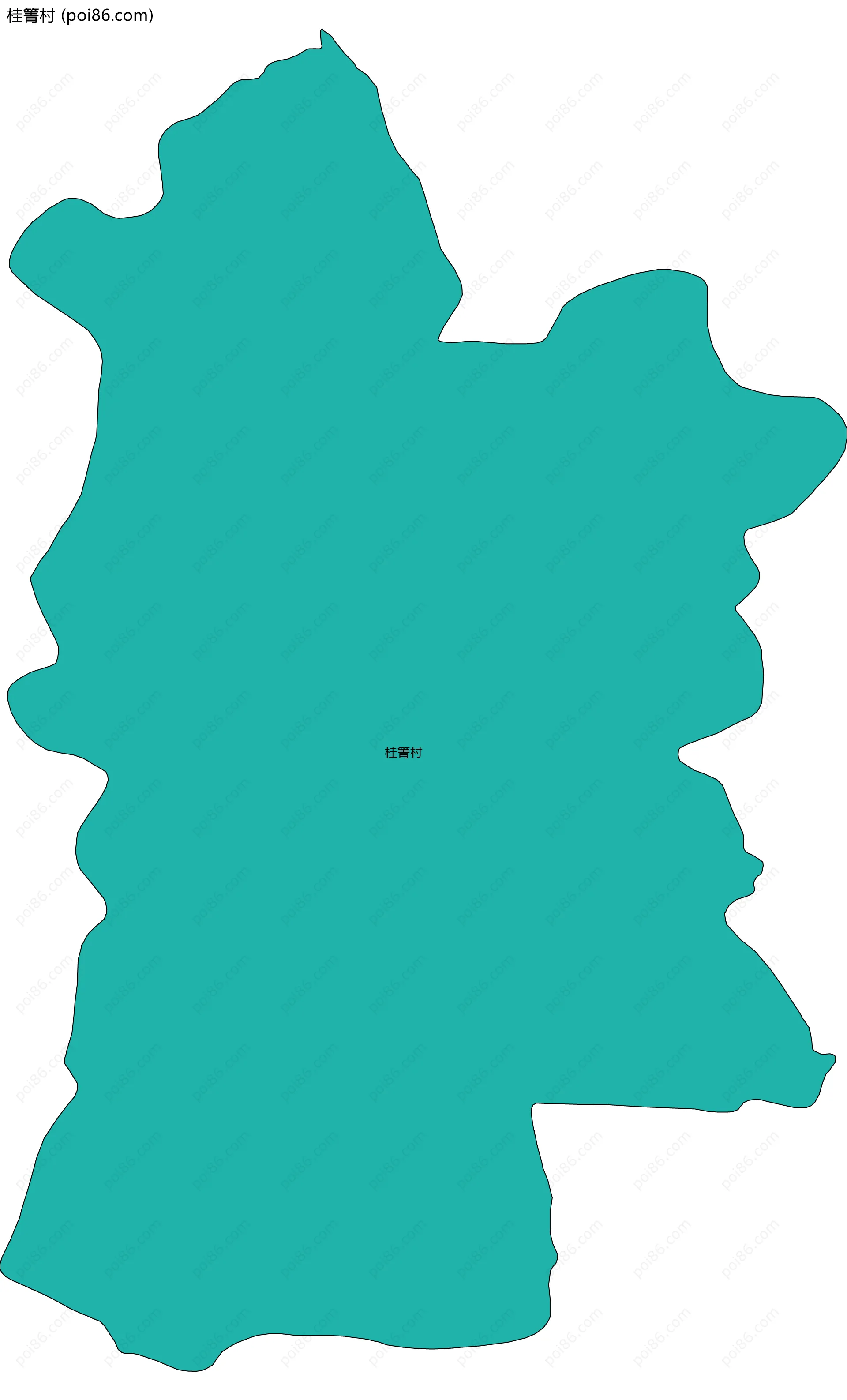 桂箐村边界地图