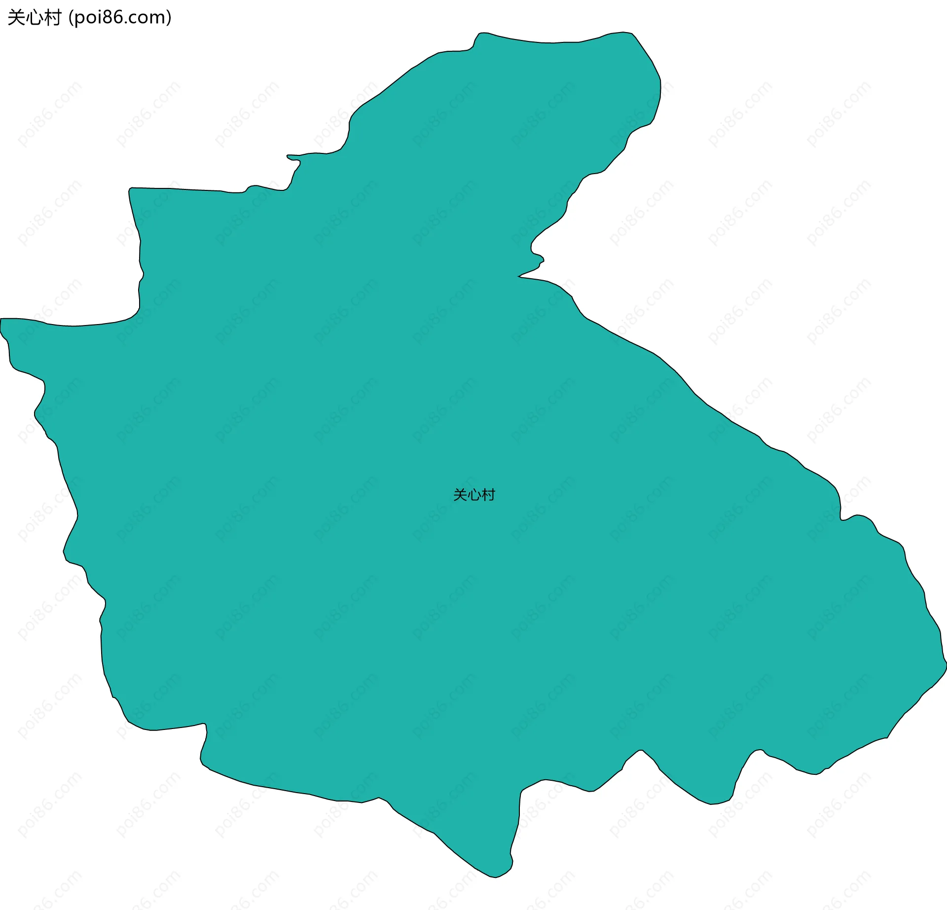 关心村边界地图