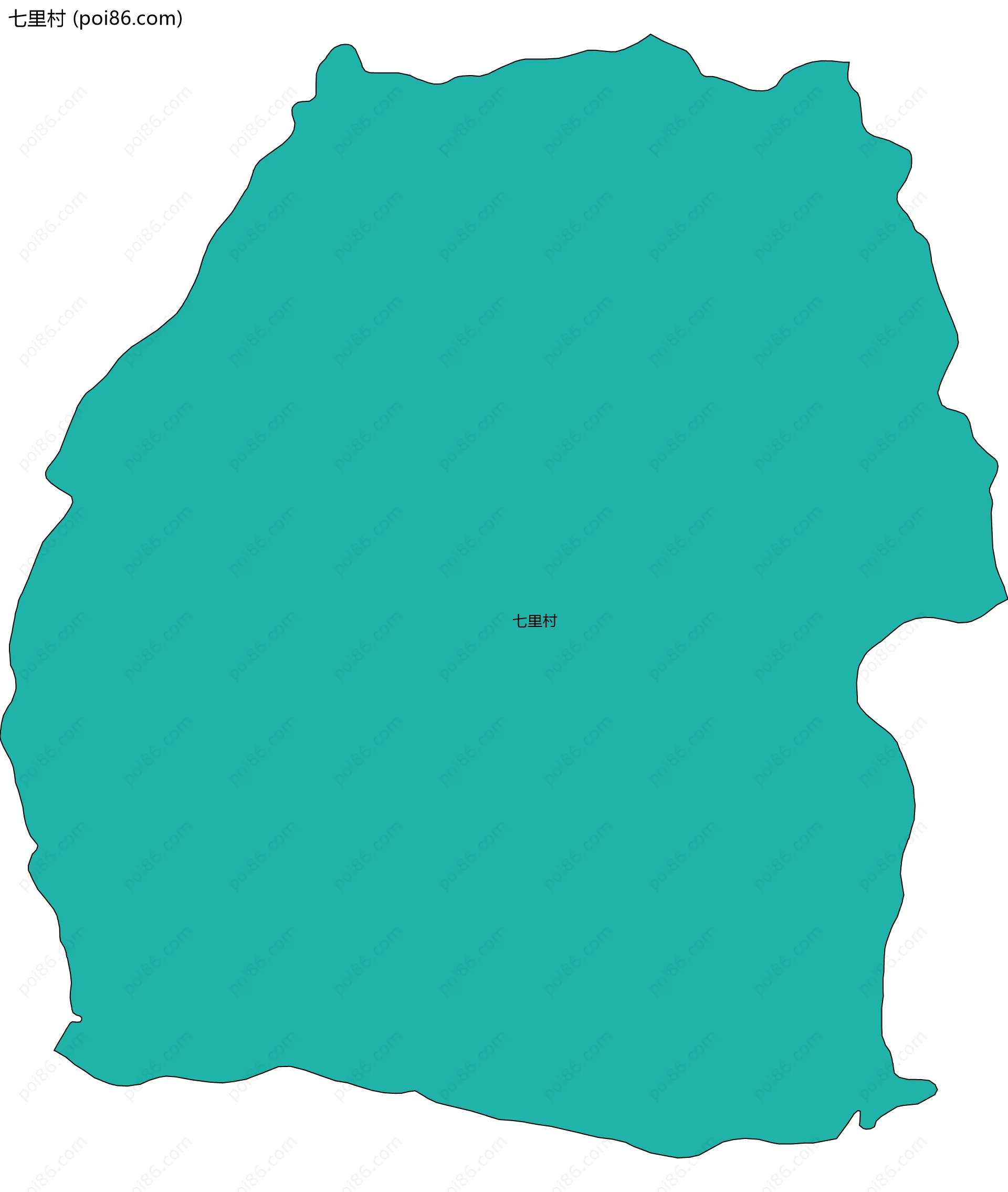 七里村边界地图