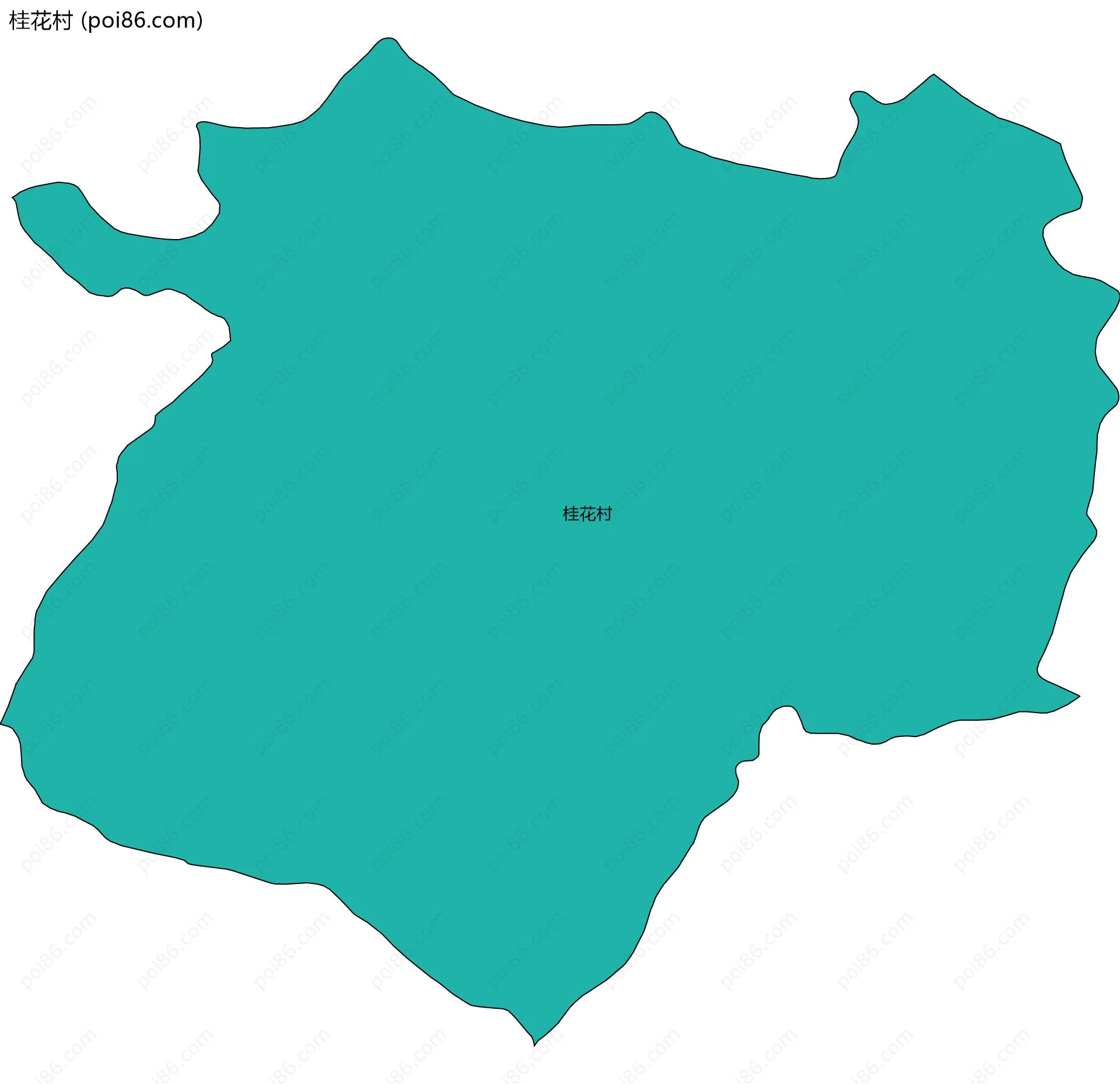 桂花村边界地图