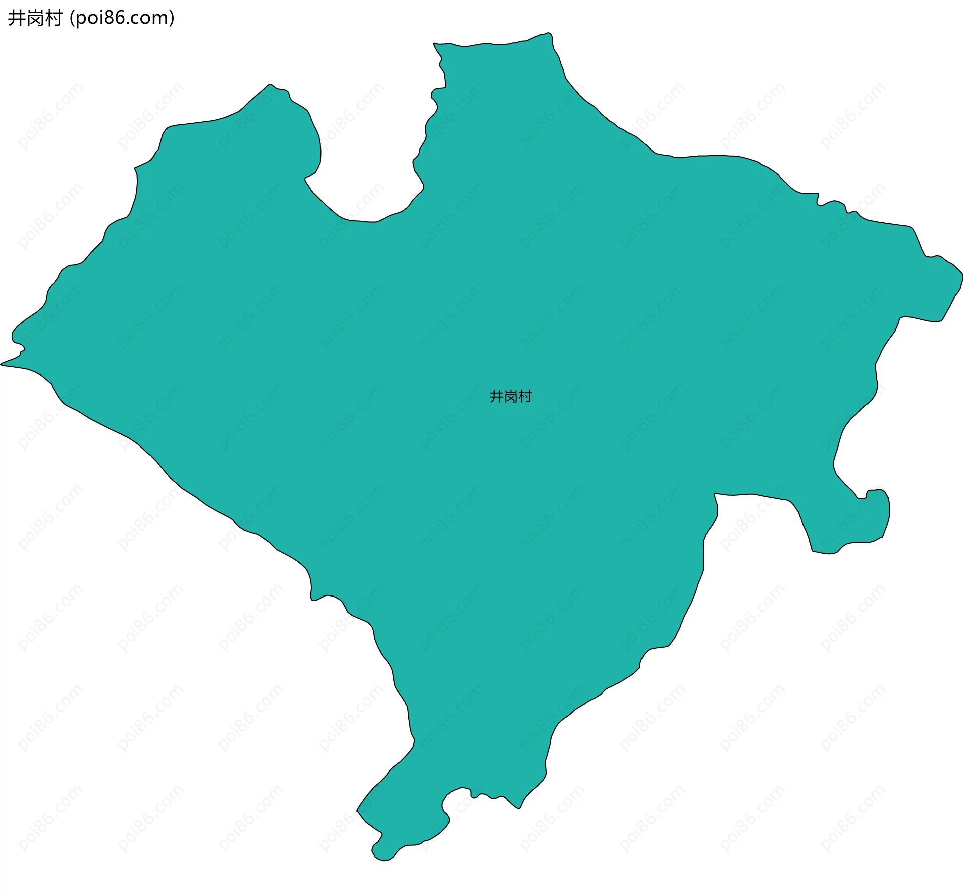 井岗村边界地图