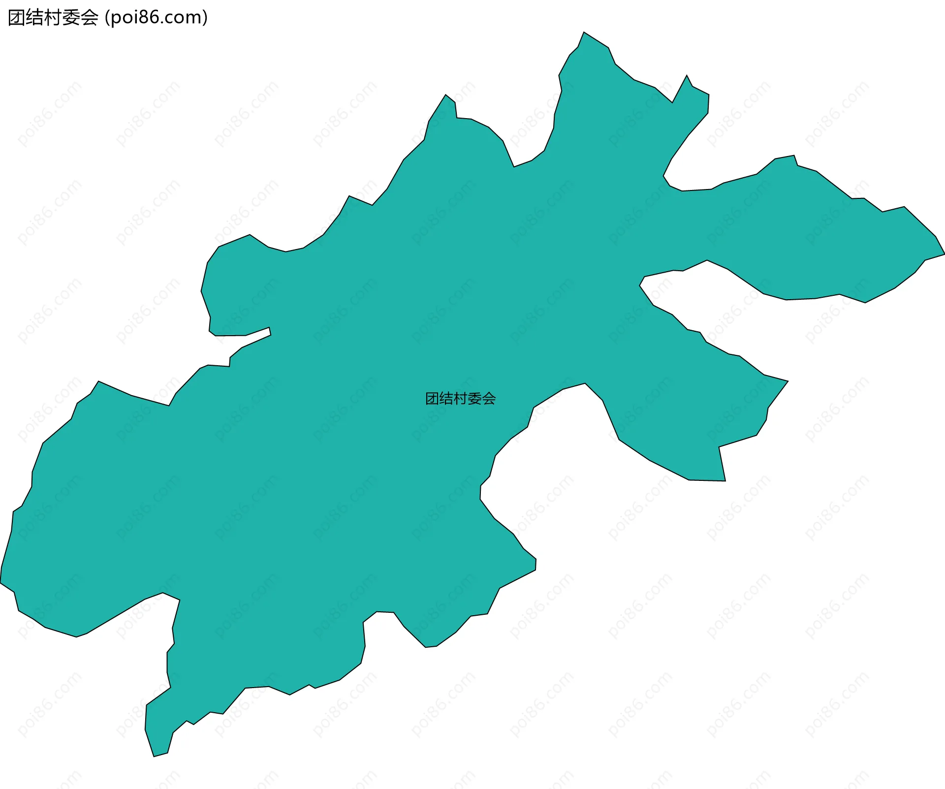 团结村委会边界地图