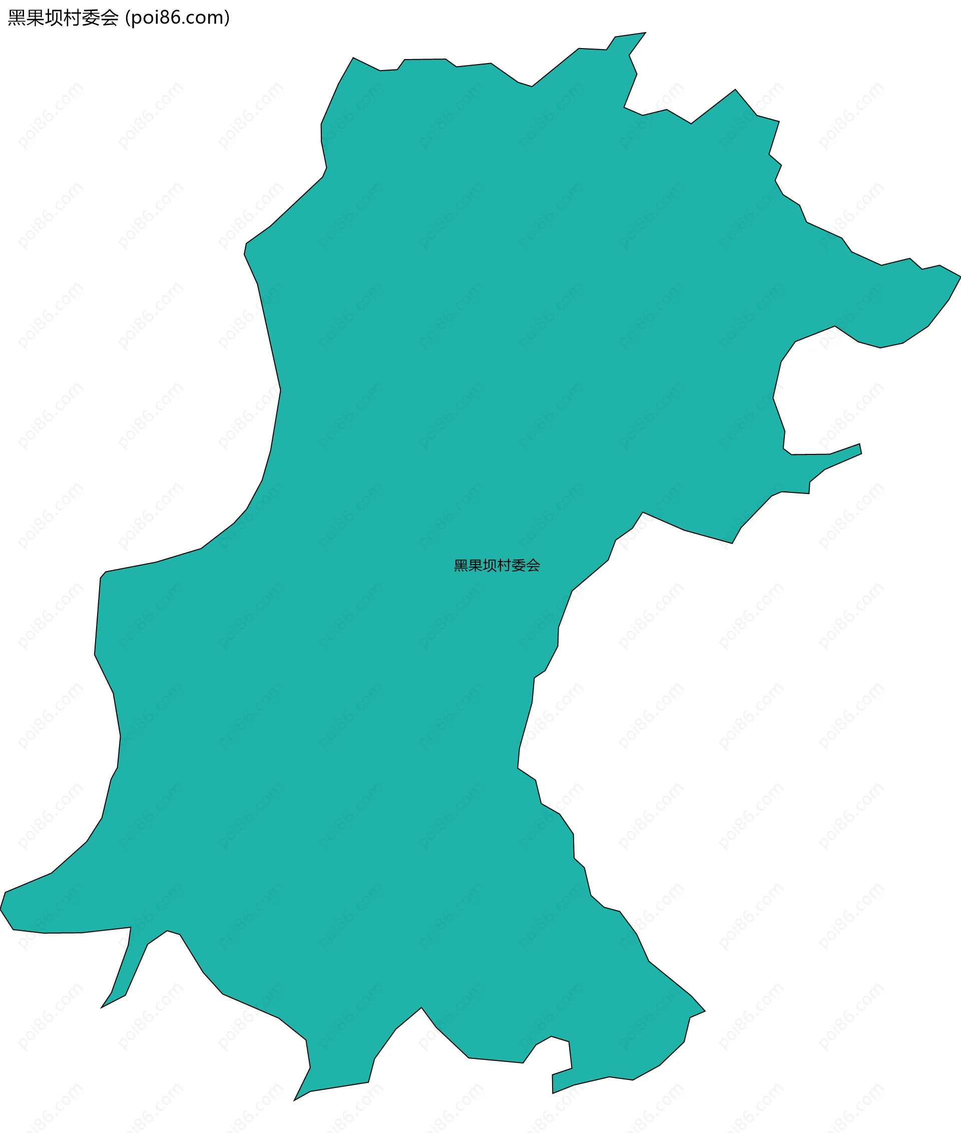 黑果坝村委会边界地图