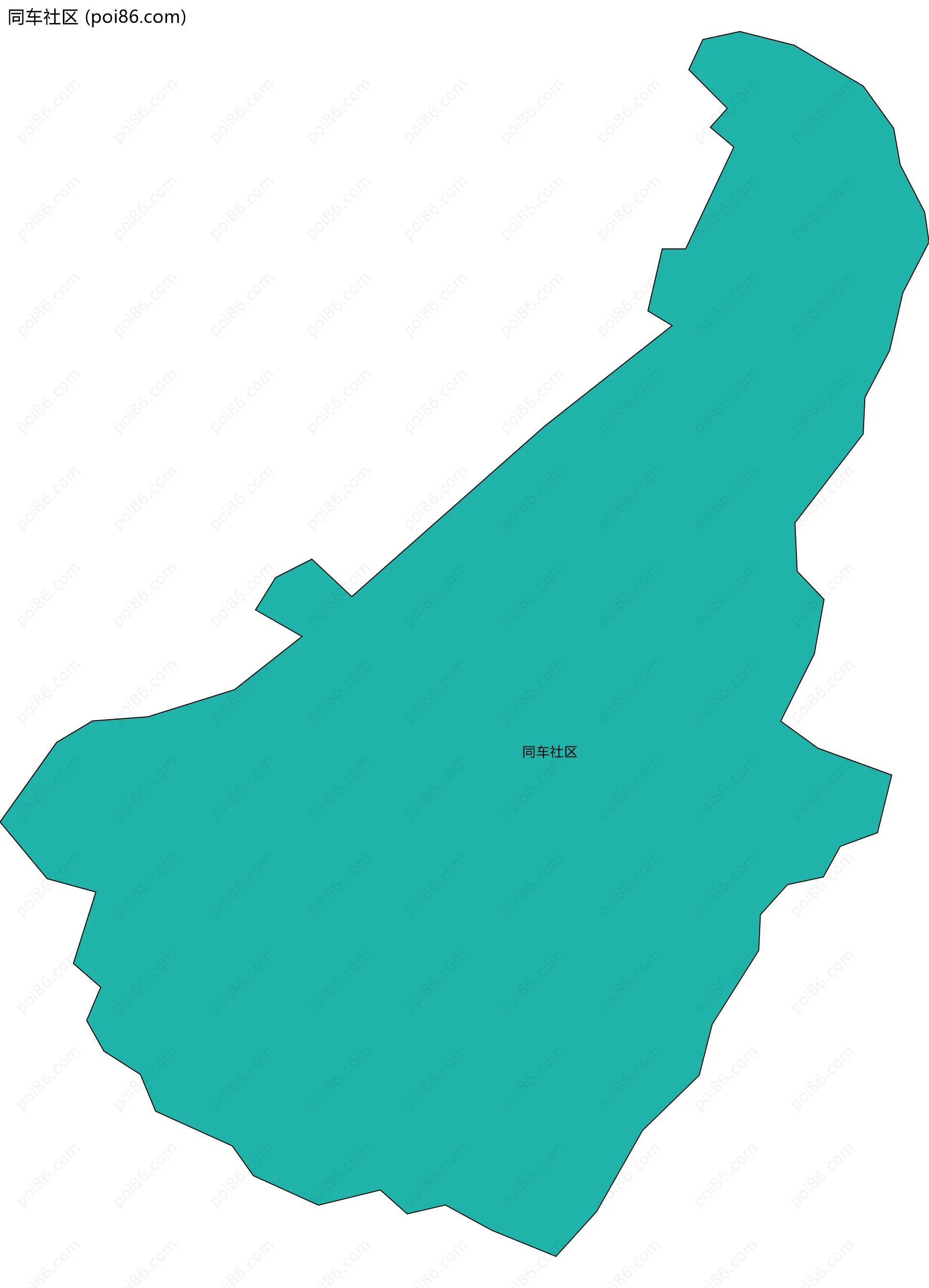 同车社区边界地图