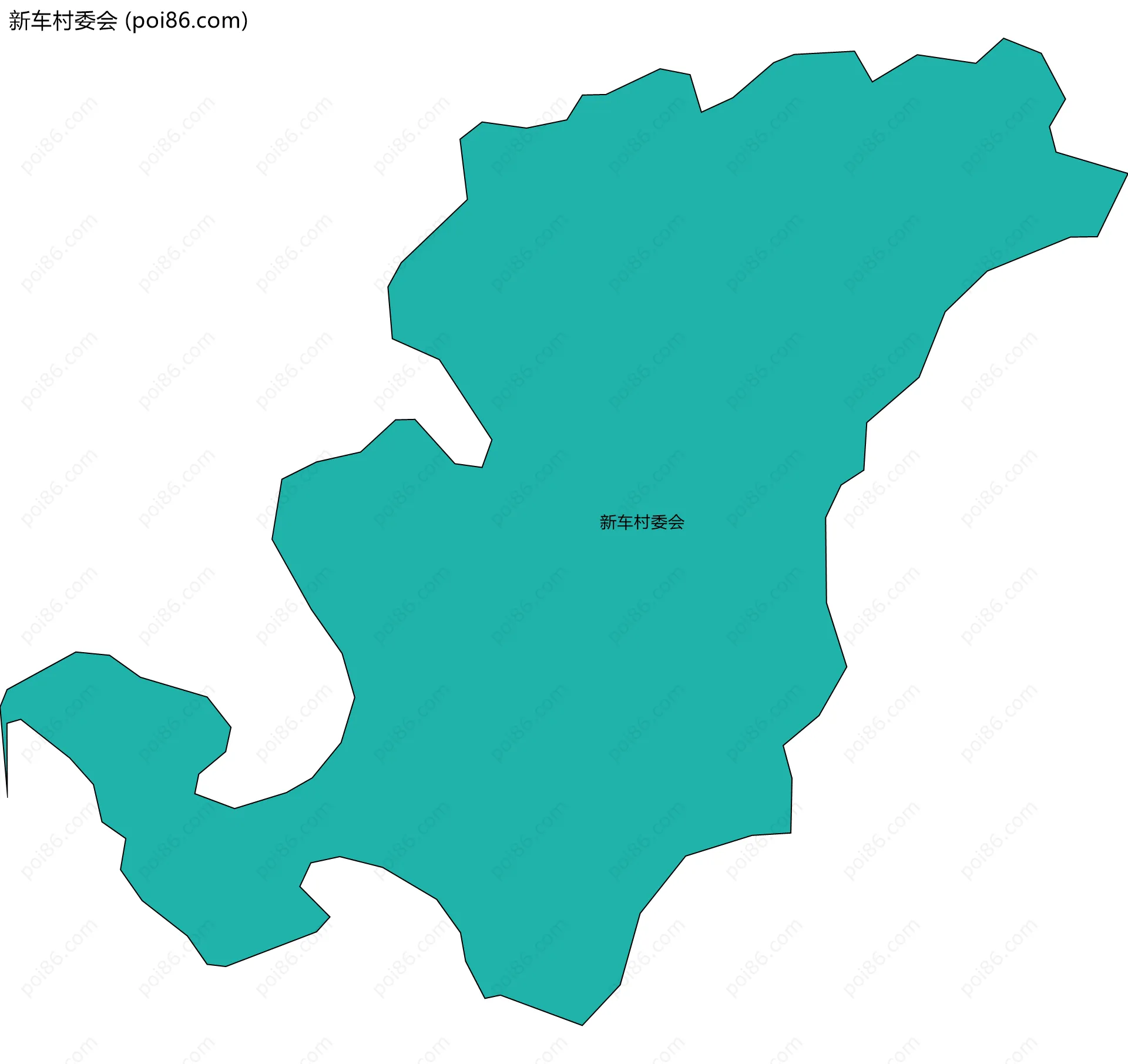 新车村委会边界地图
