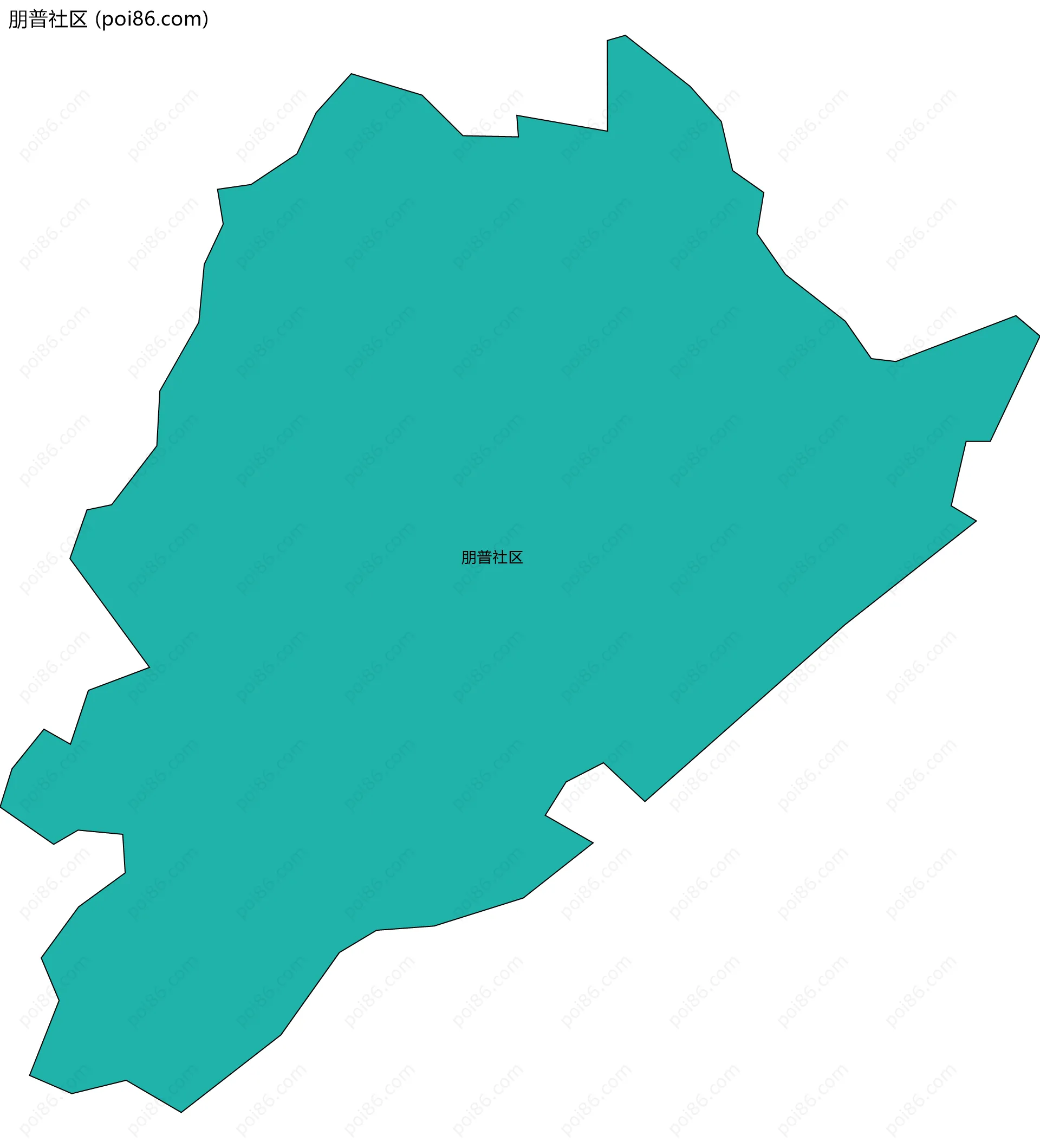 朋普社区边界地图