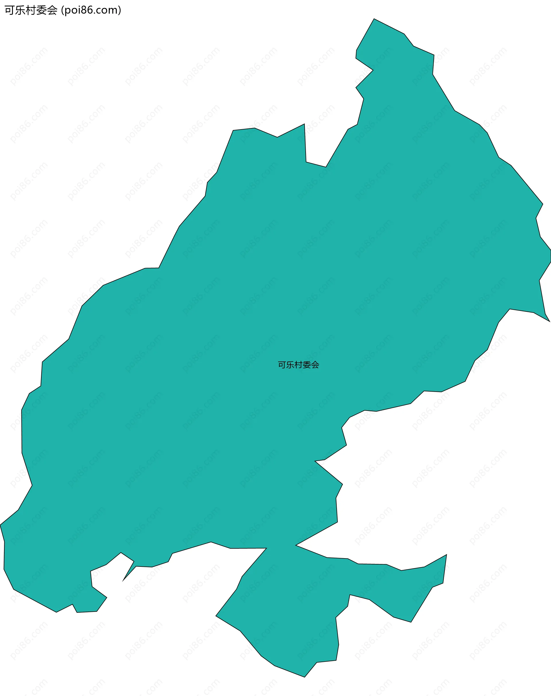 可乐村委会边界地图
