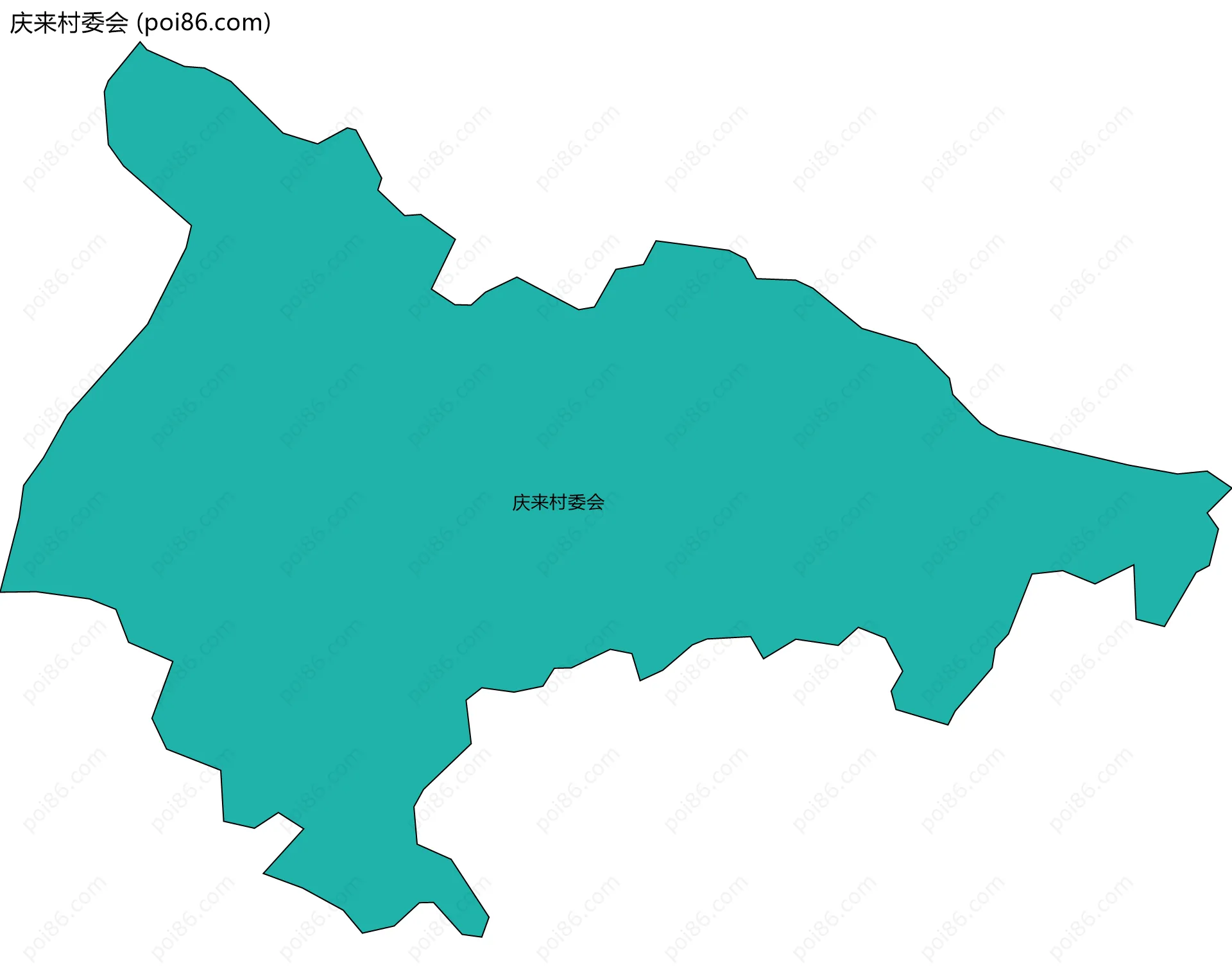 庆来村委会边界地图