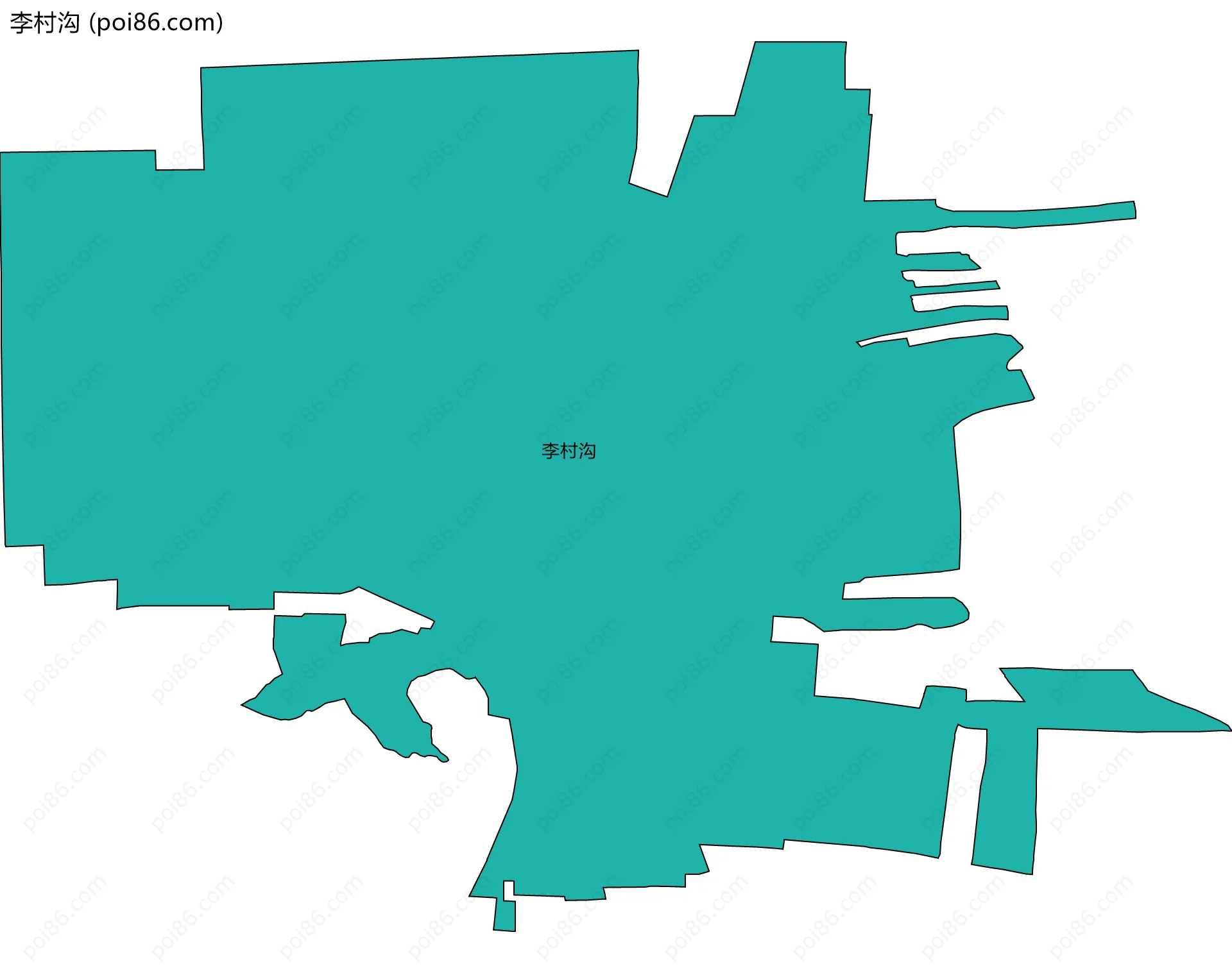 李村沟边界地图