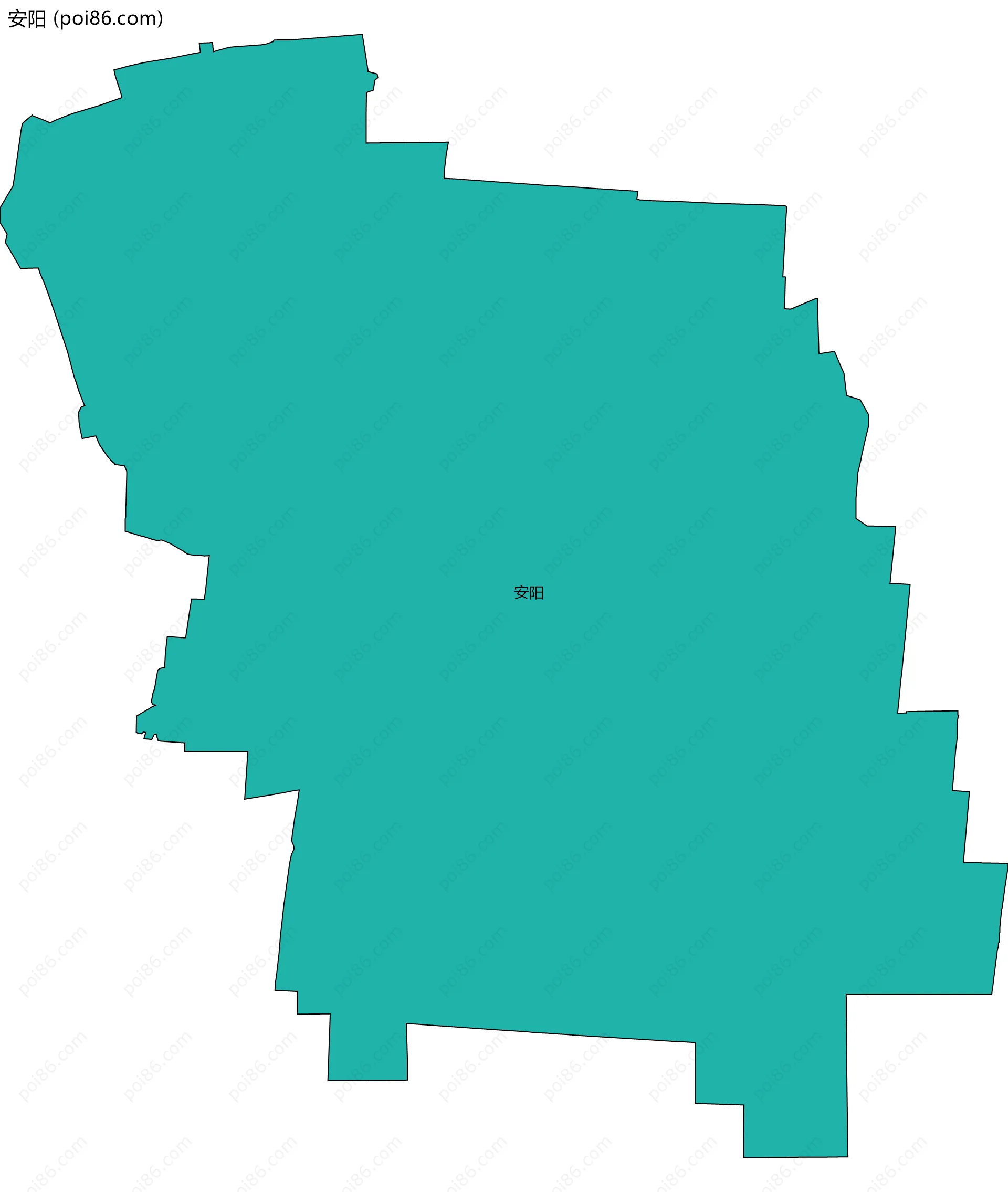 安阳边界地图