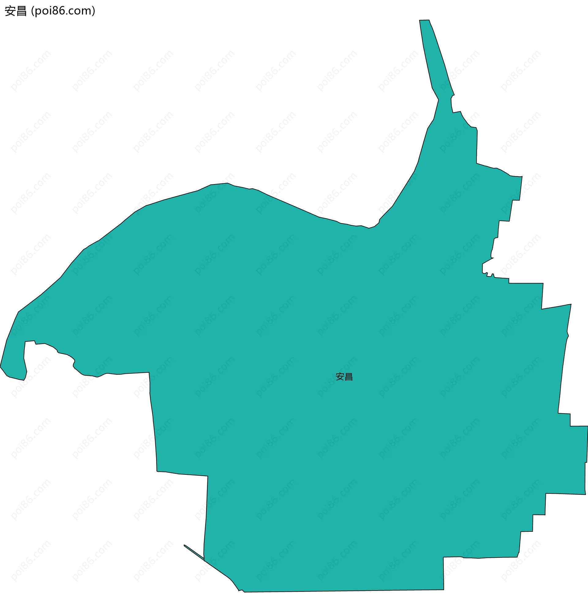 安昌边界地图