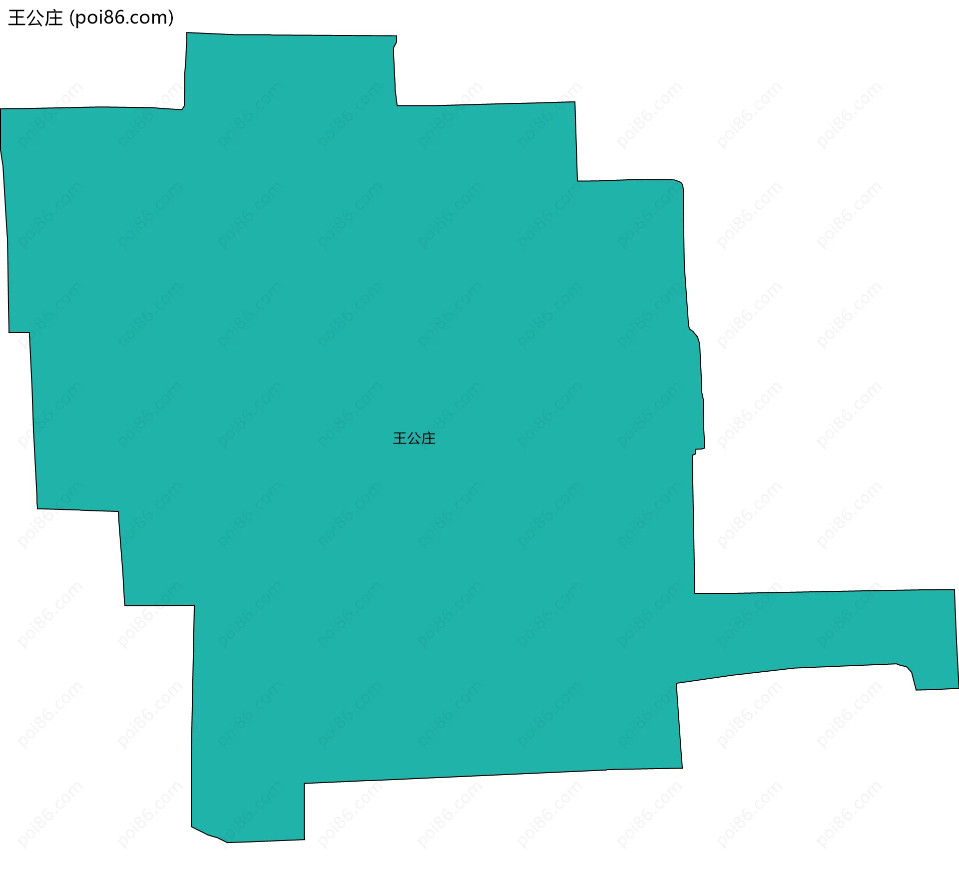 王公庄边界地图