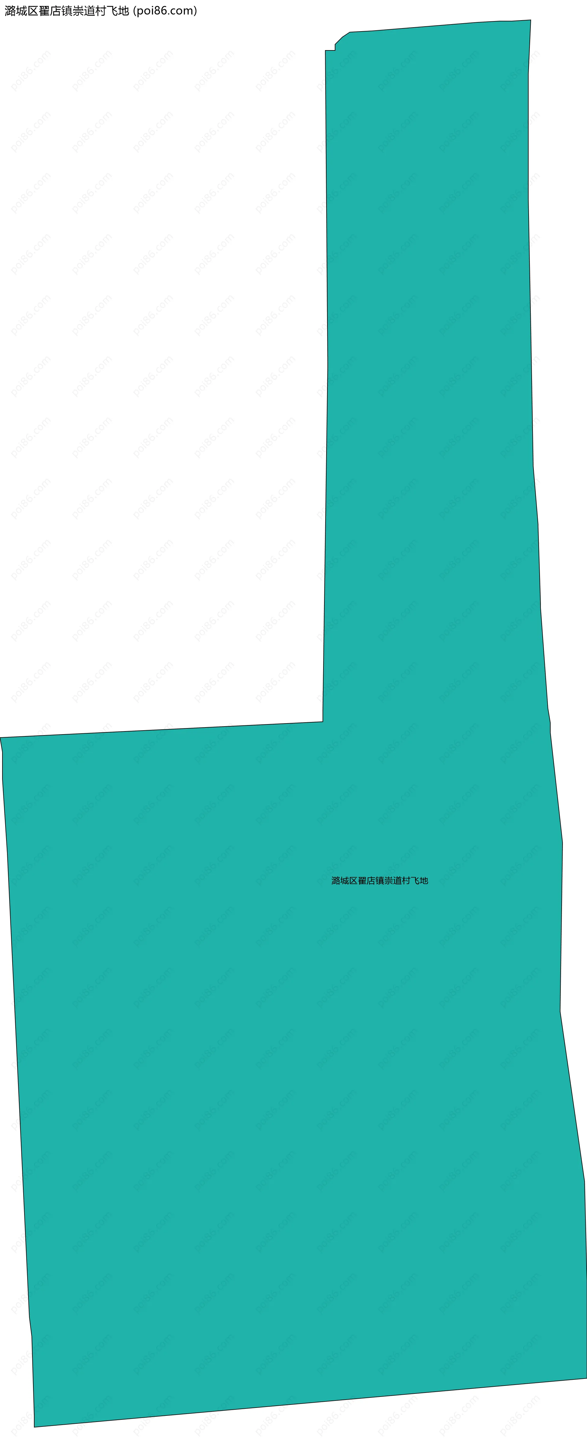 潞城区翟店镇崇道村飞地边界地图