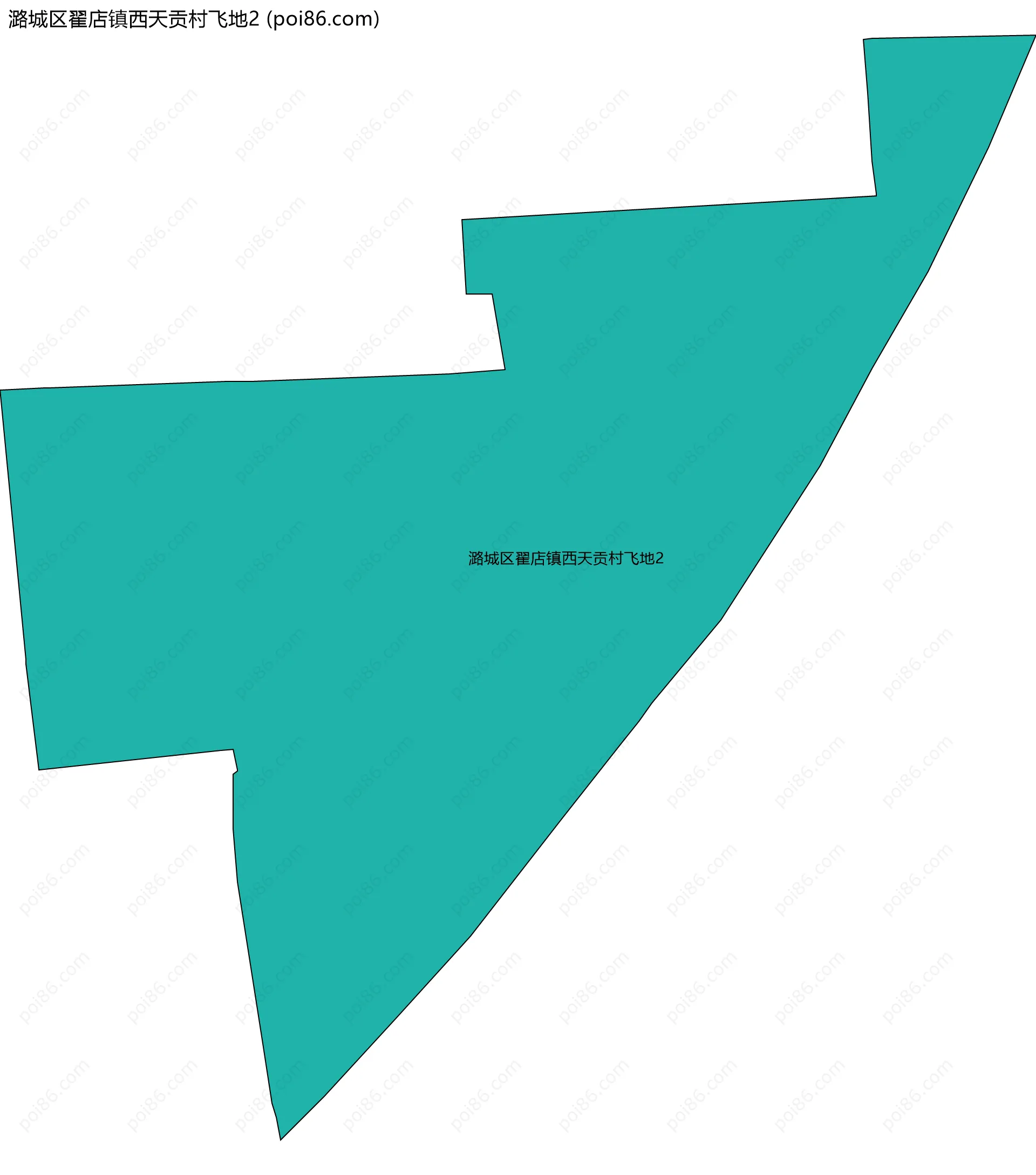 潞城区翟店镇西天贡村飞地2边界地图