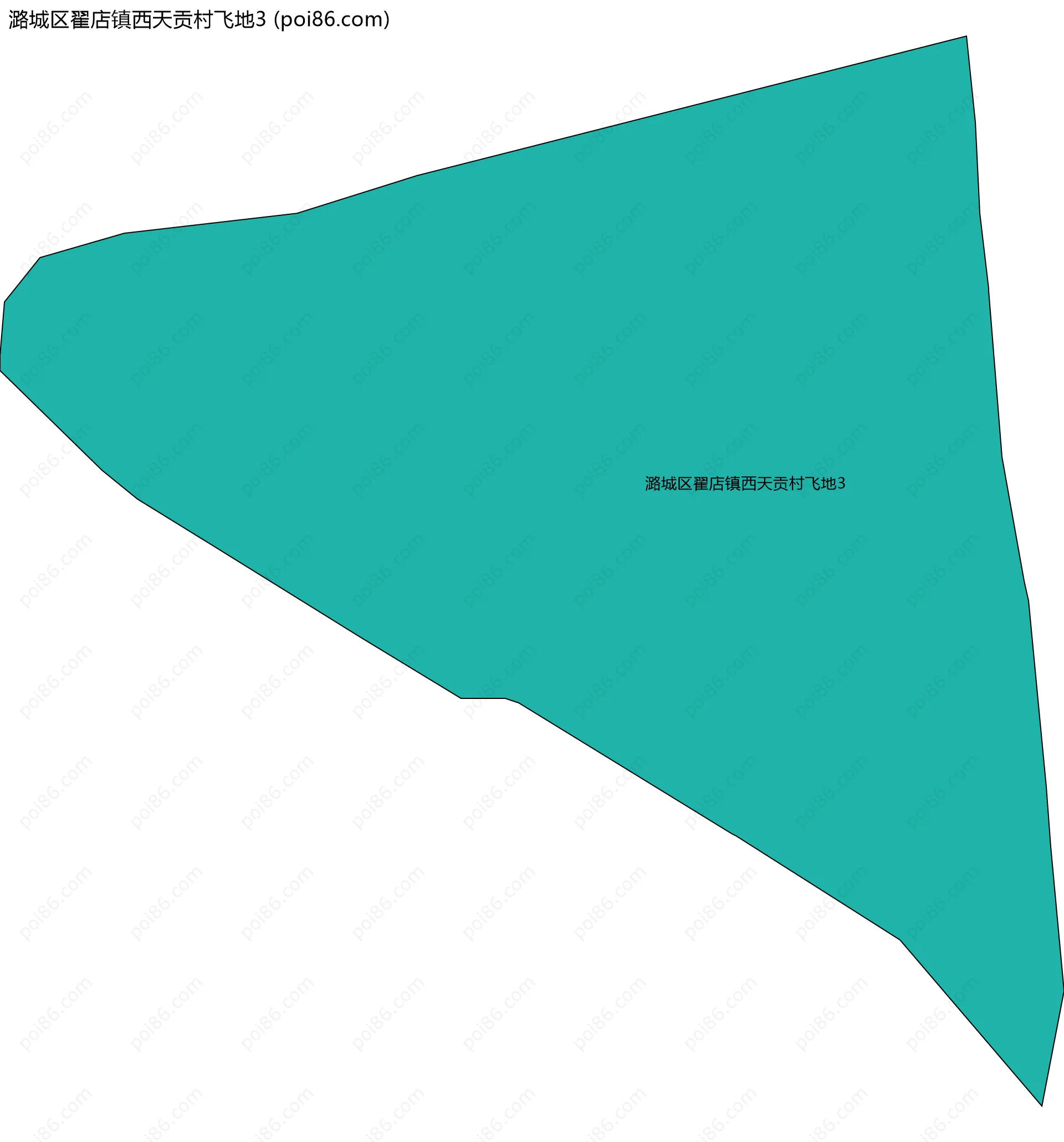 潞城区翟店镇西天贡村飞地3边界地图