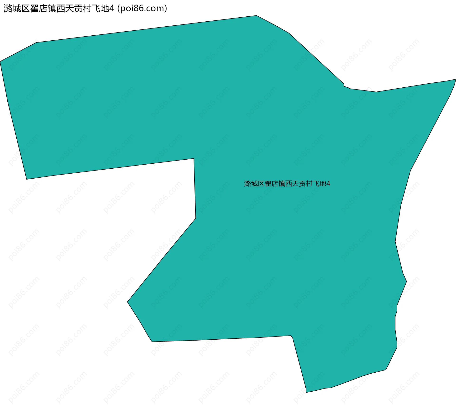 潞城区翟店镇西天贡村飞地4边界地图
