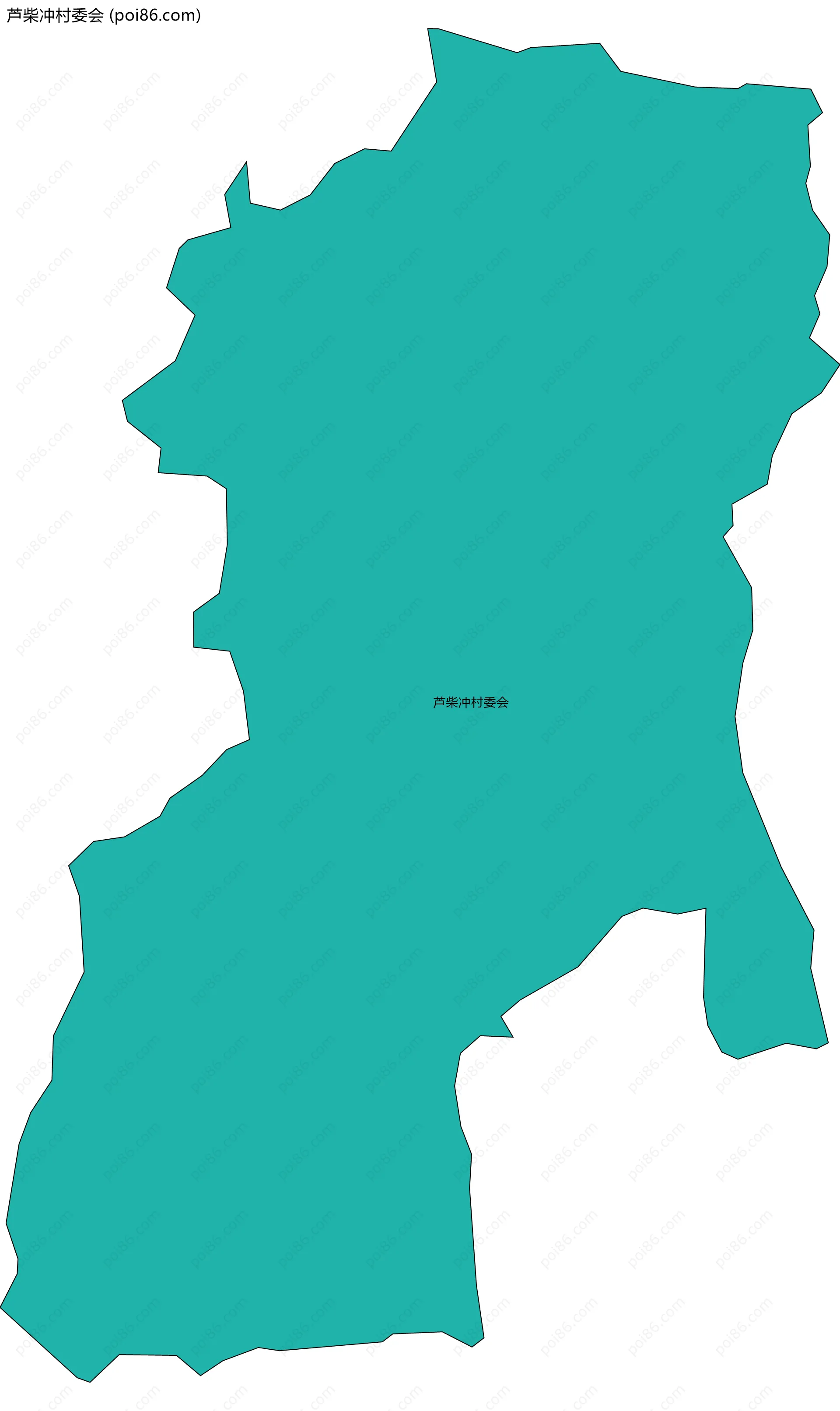 芦柴冲村委会边界地图