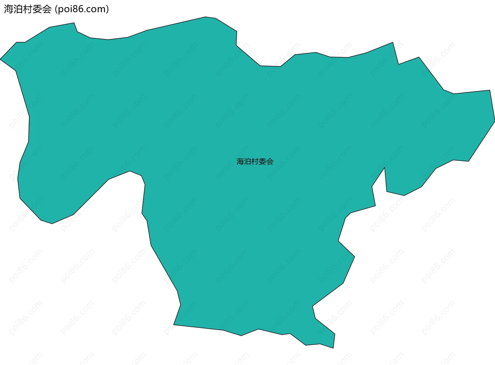 海泊村委会边界地图