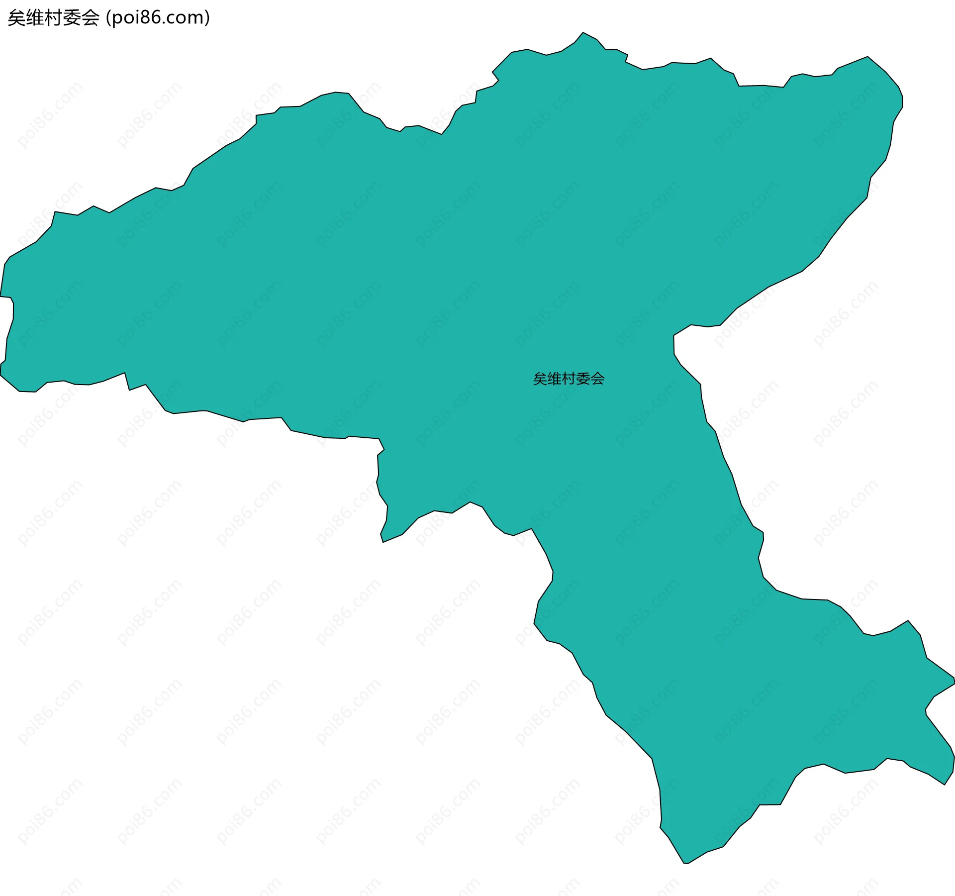 矣维村委会边界地图