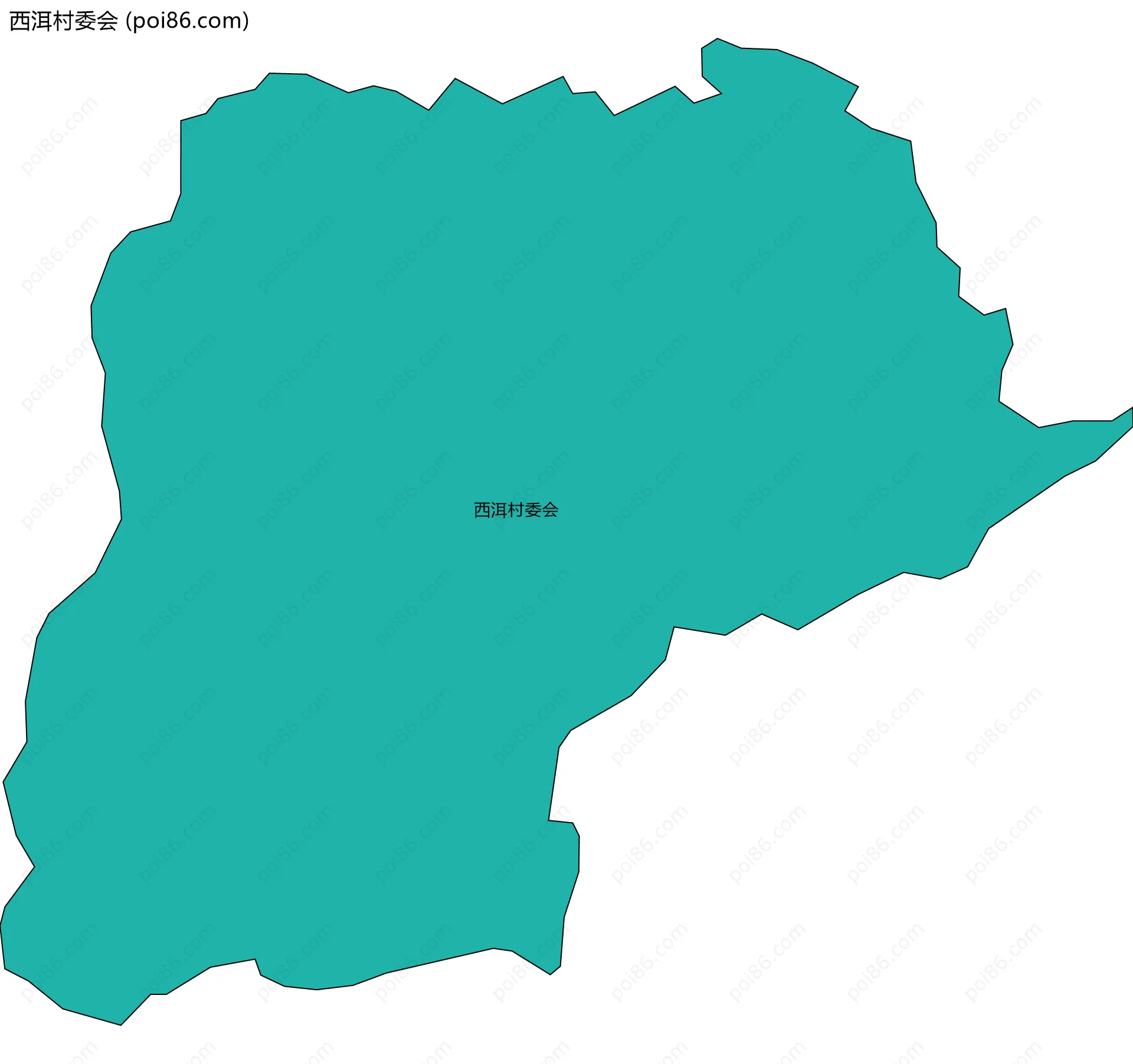 西洱村委会边界地图