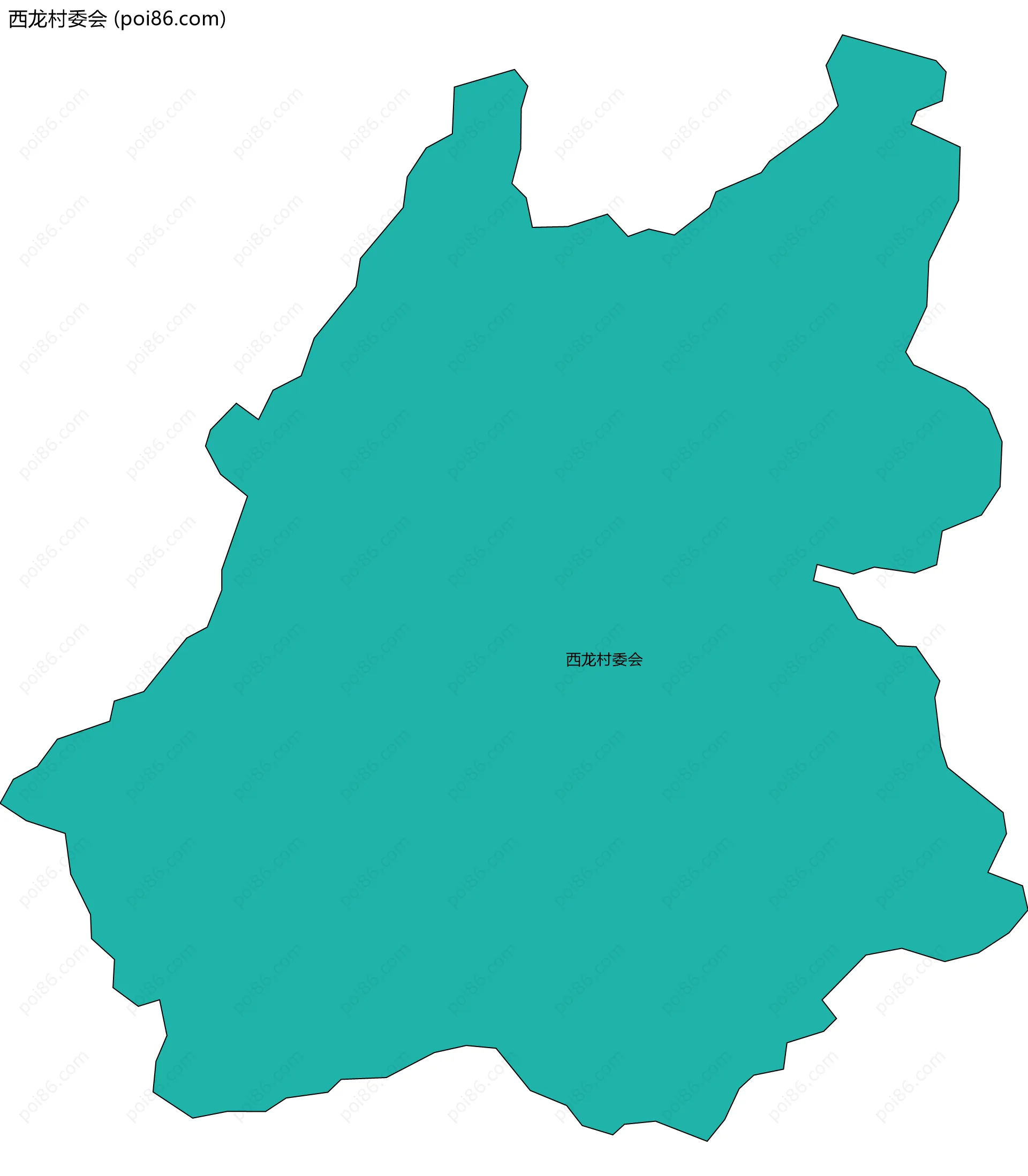 西龙村委会边界地图