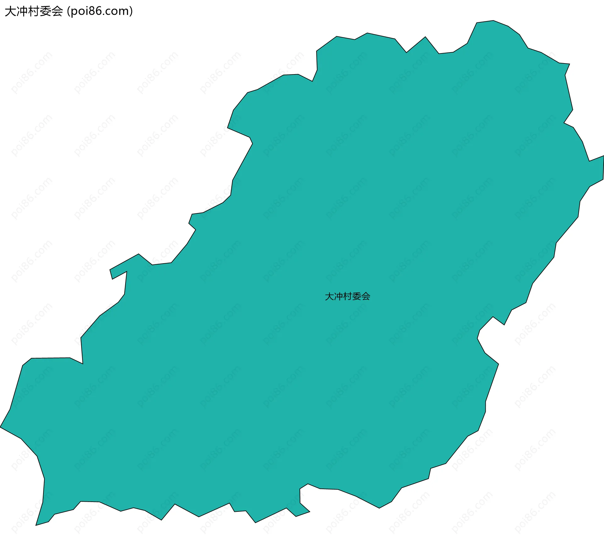 大冲村委会边界地图