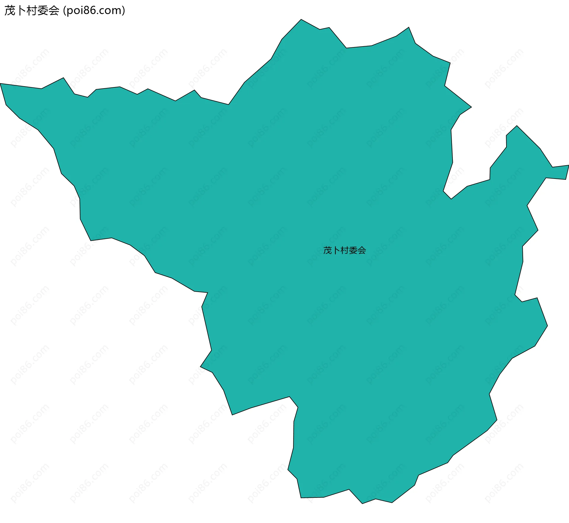 茂卜村委会边界地图