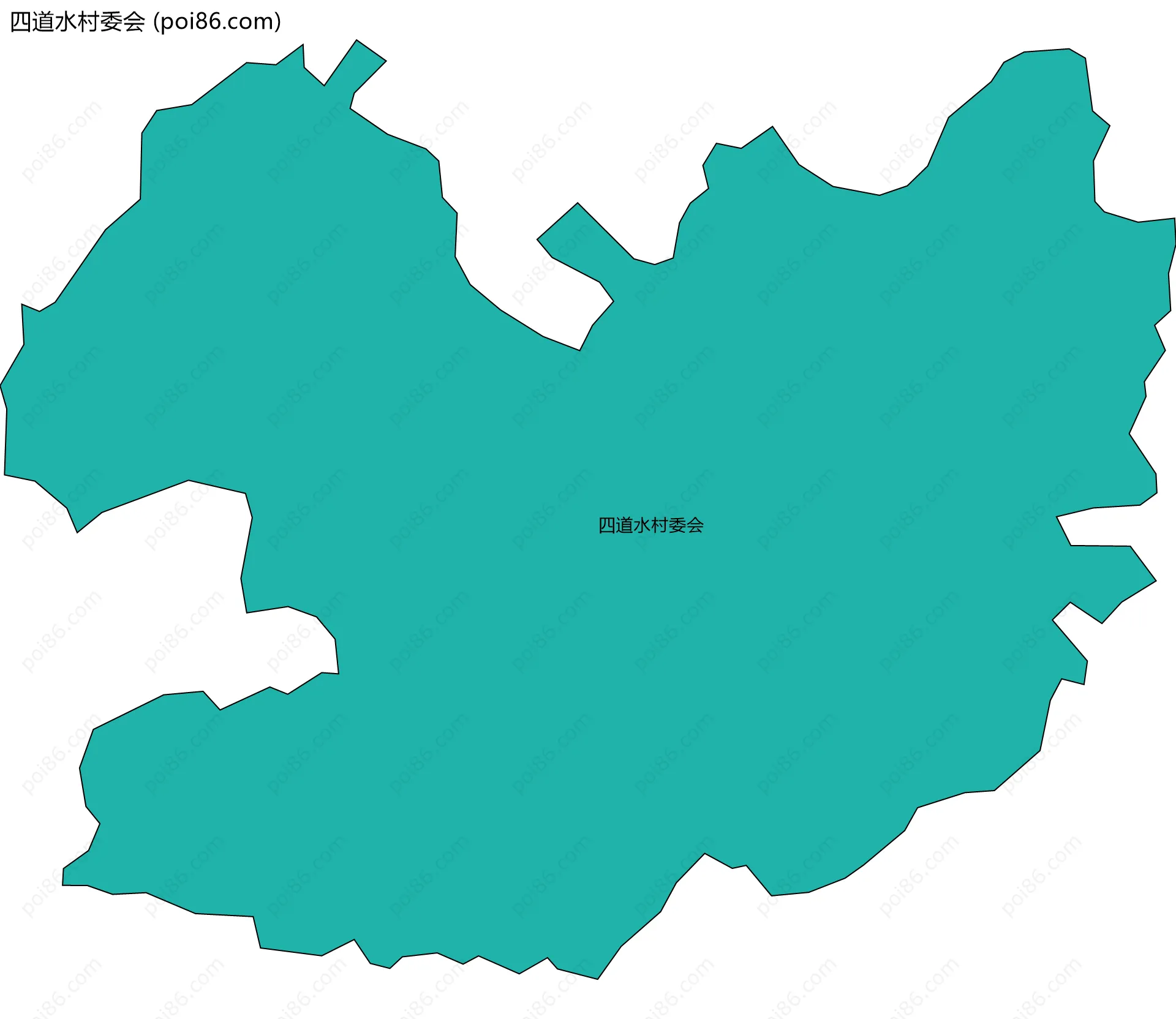 四道水村委会边界地图
