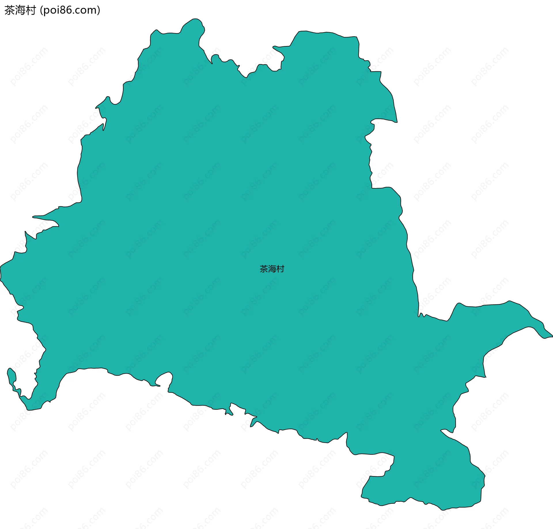 茶海村边界地图