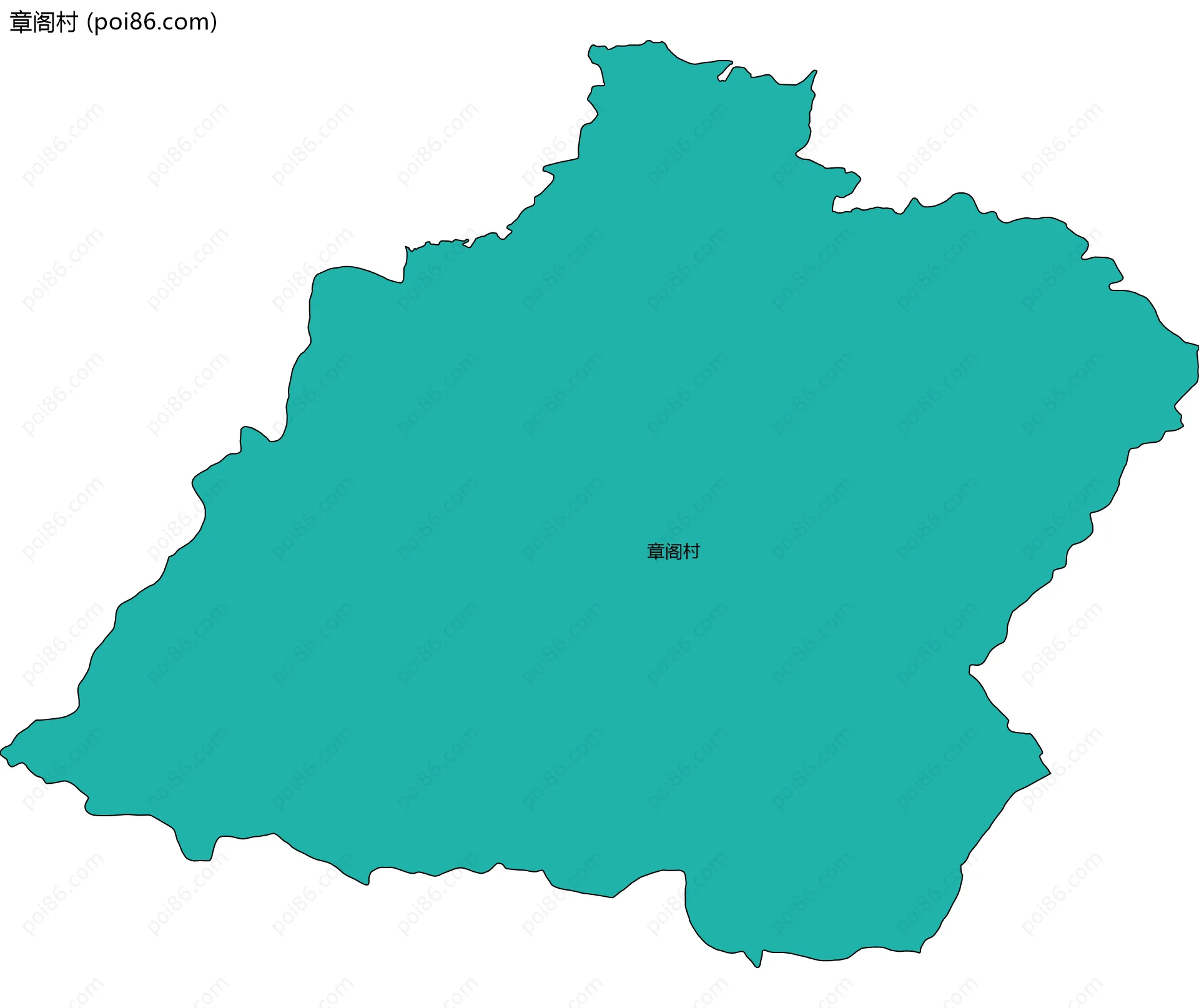 章阁村边界地图