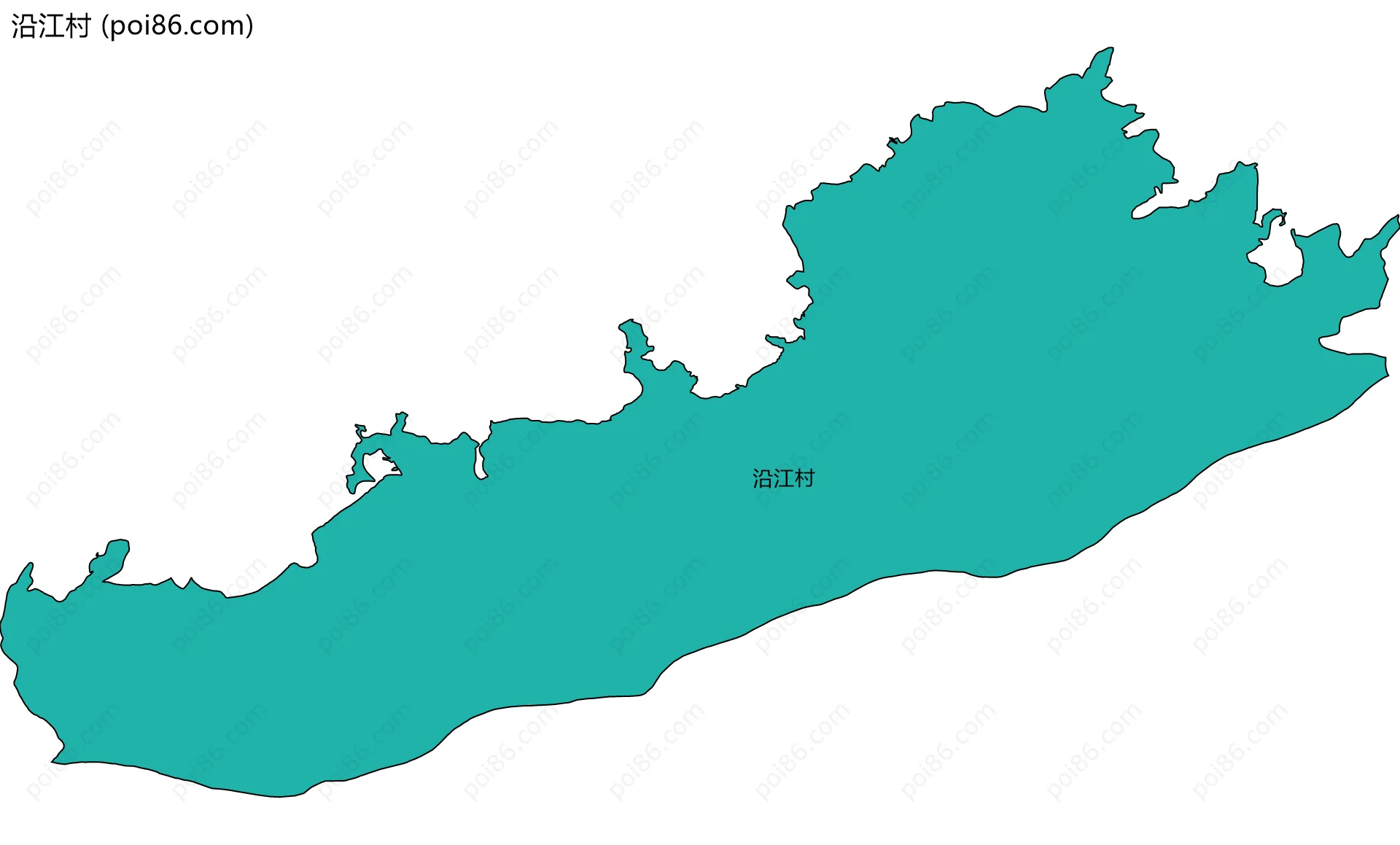 沿江村边界地图