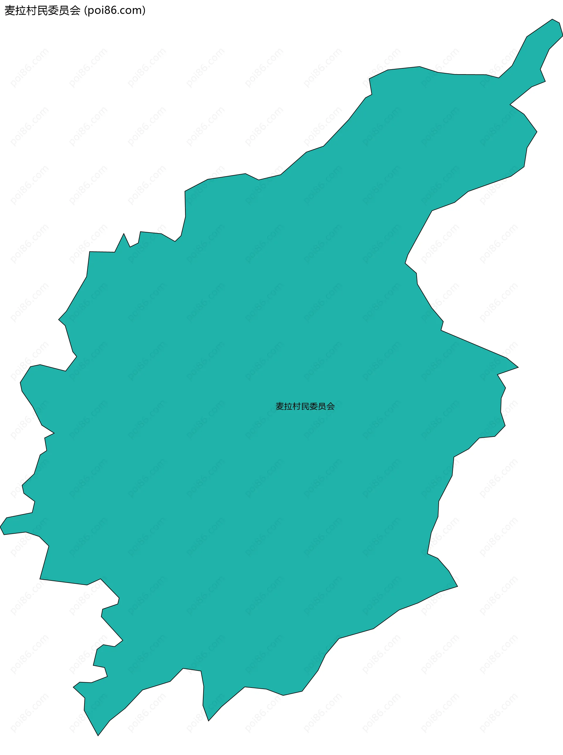 麦拉村民委员会边界地图