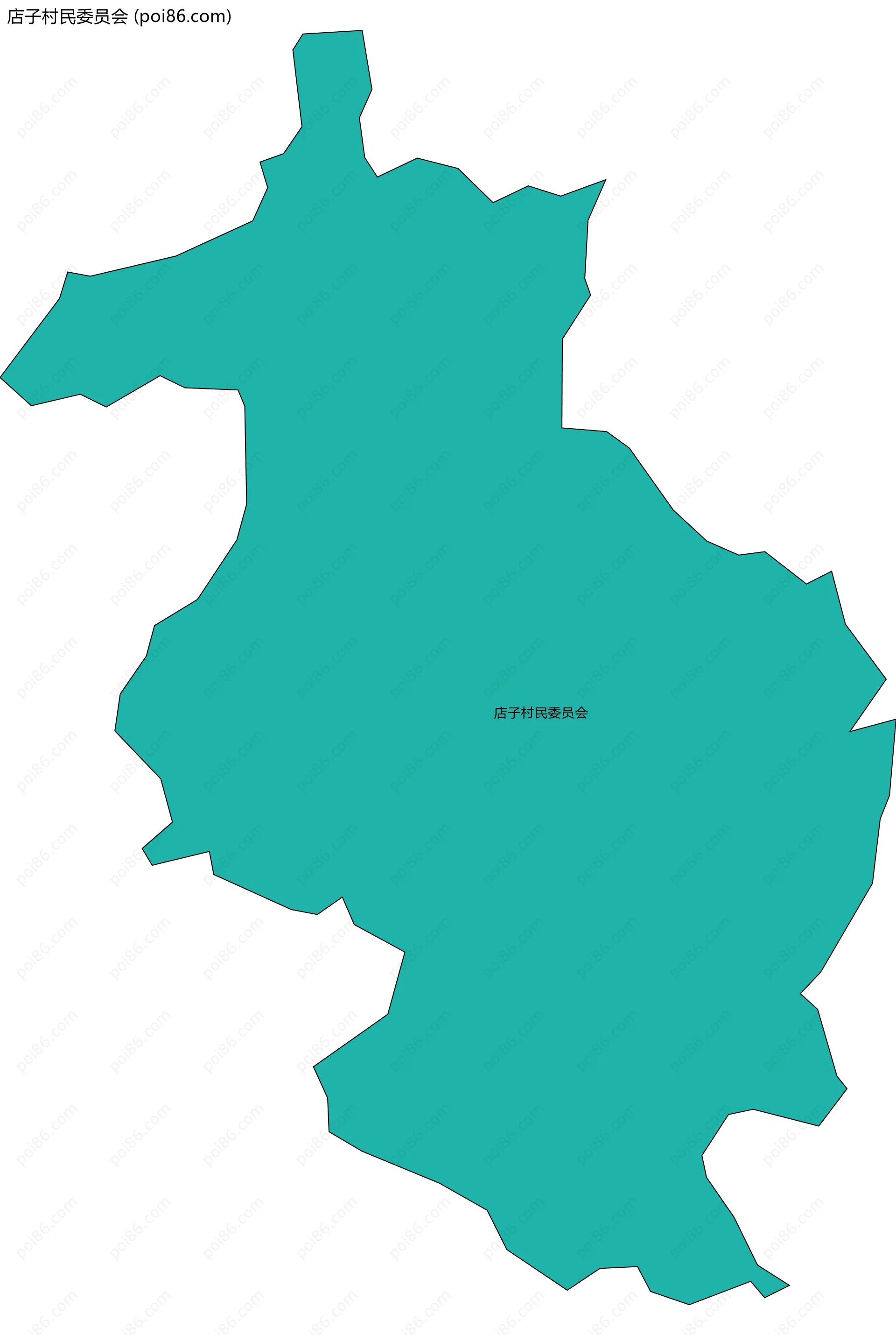 店子村民委员会边界地图