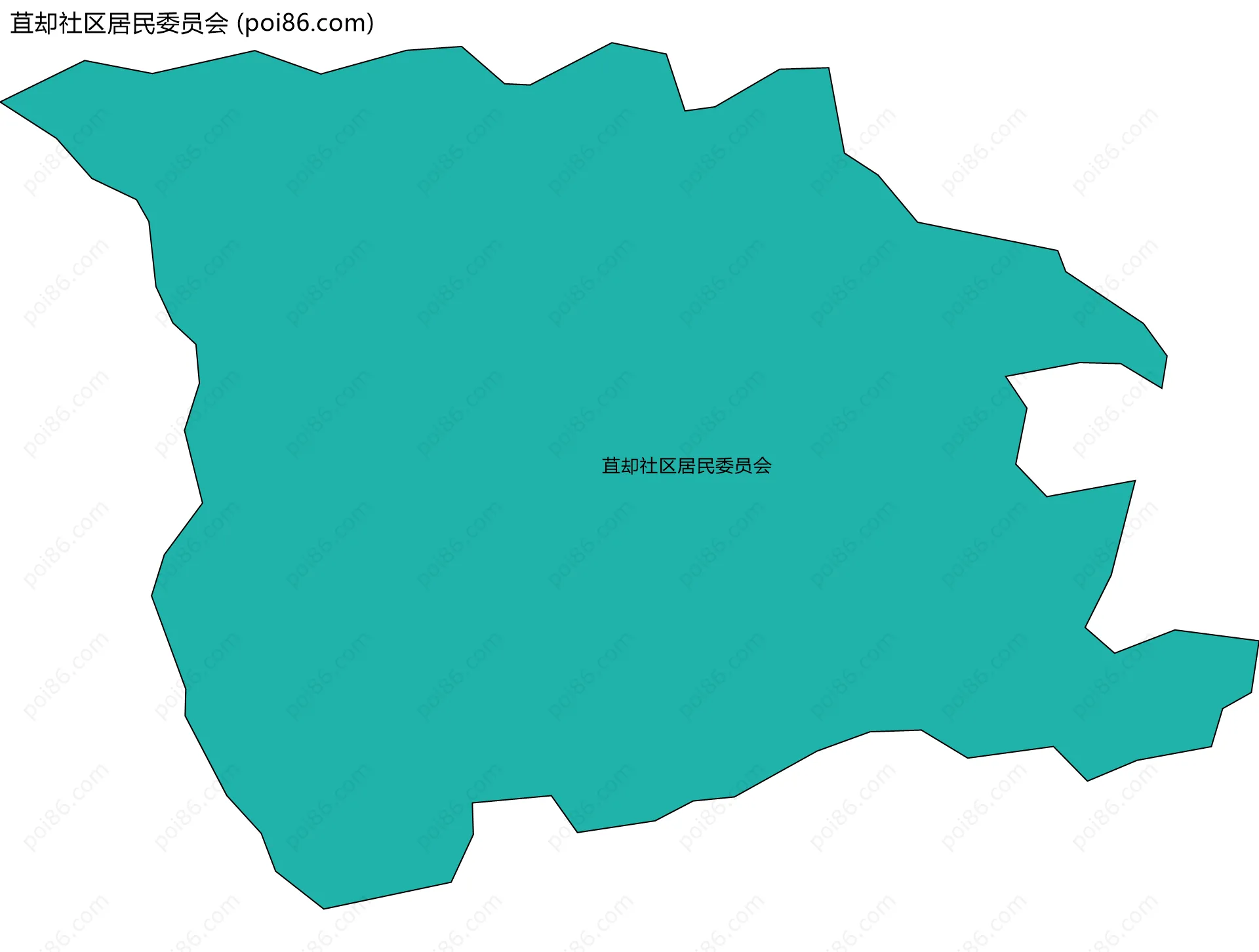 苴却社区居民委员会边界地图