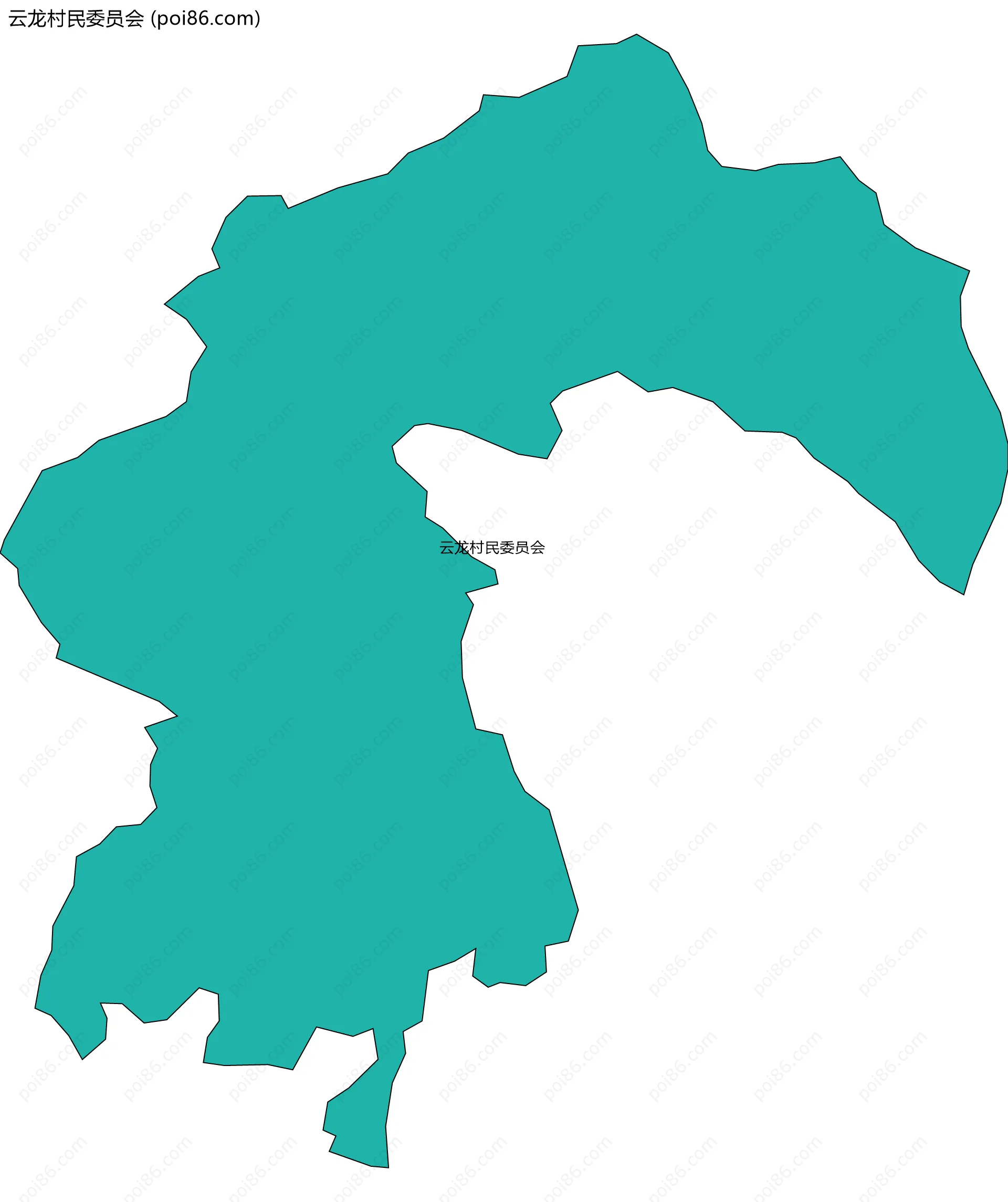 云龙村民委员会边界地图