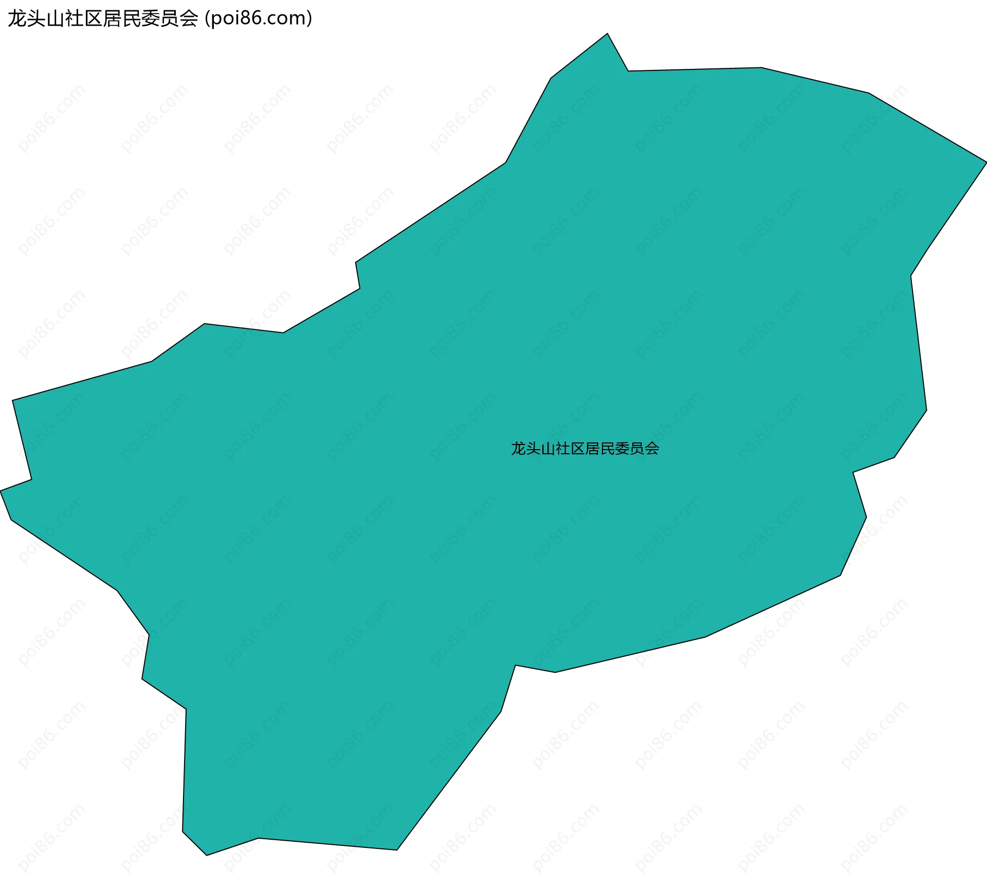 龙头山社区居民委员会边界地图