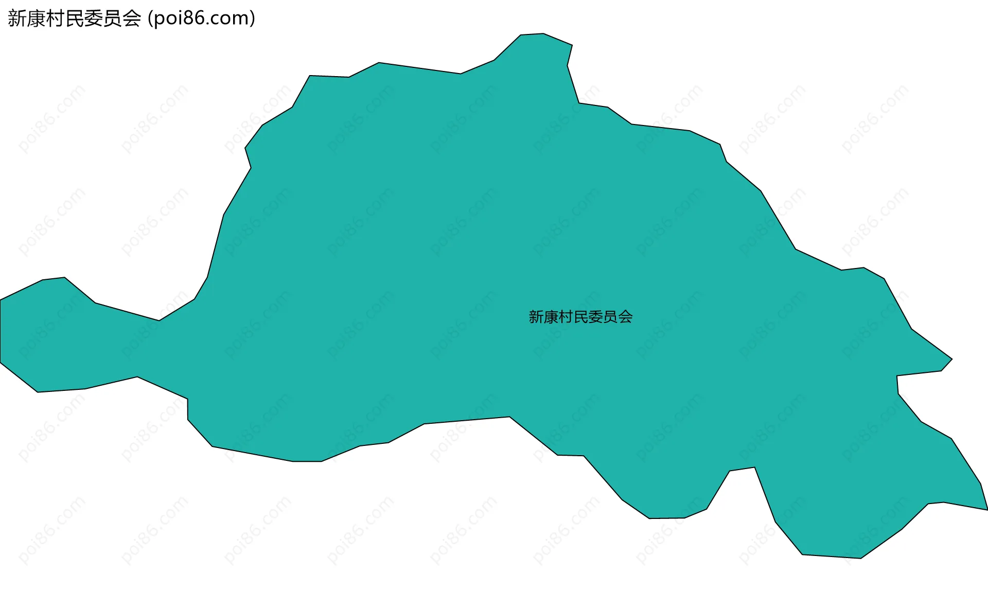 新康村民委员会边界地图