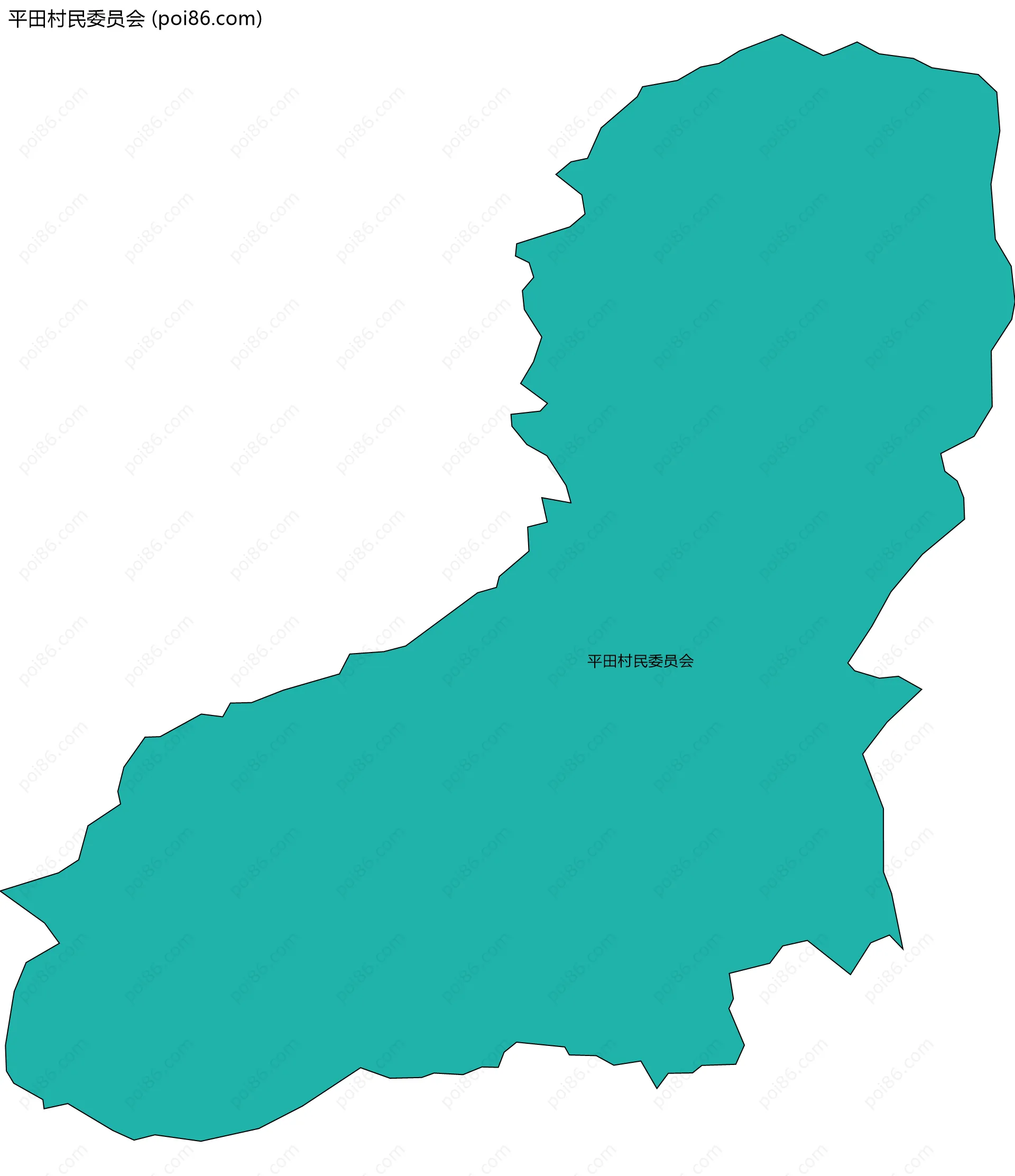 平田村民委员会边界地图