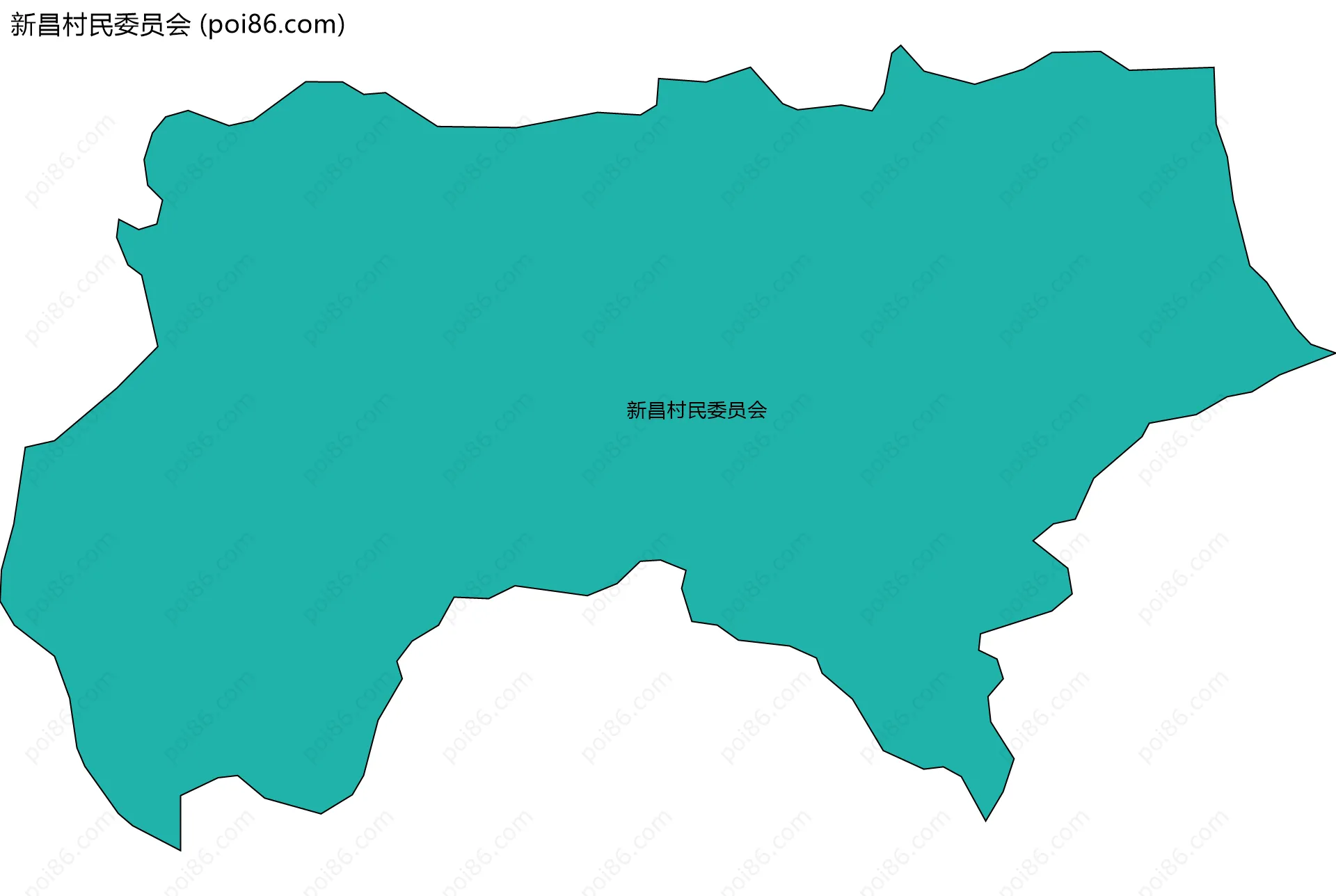 新昌村民委员会边界地图