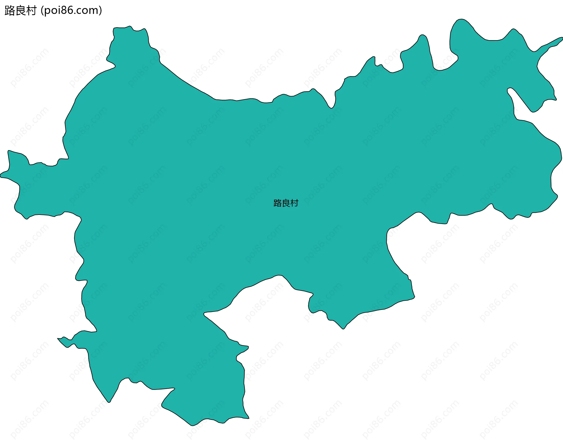 路良村边界地图
