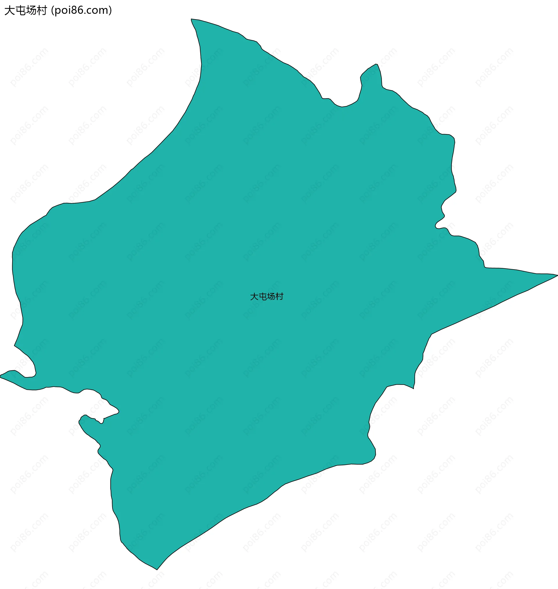 大屯场村边界地图