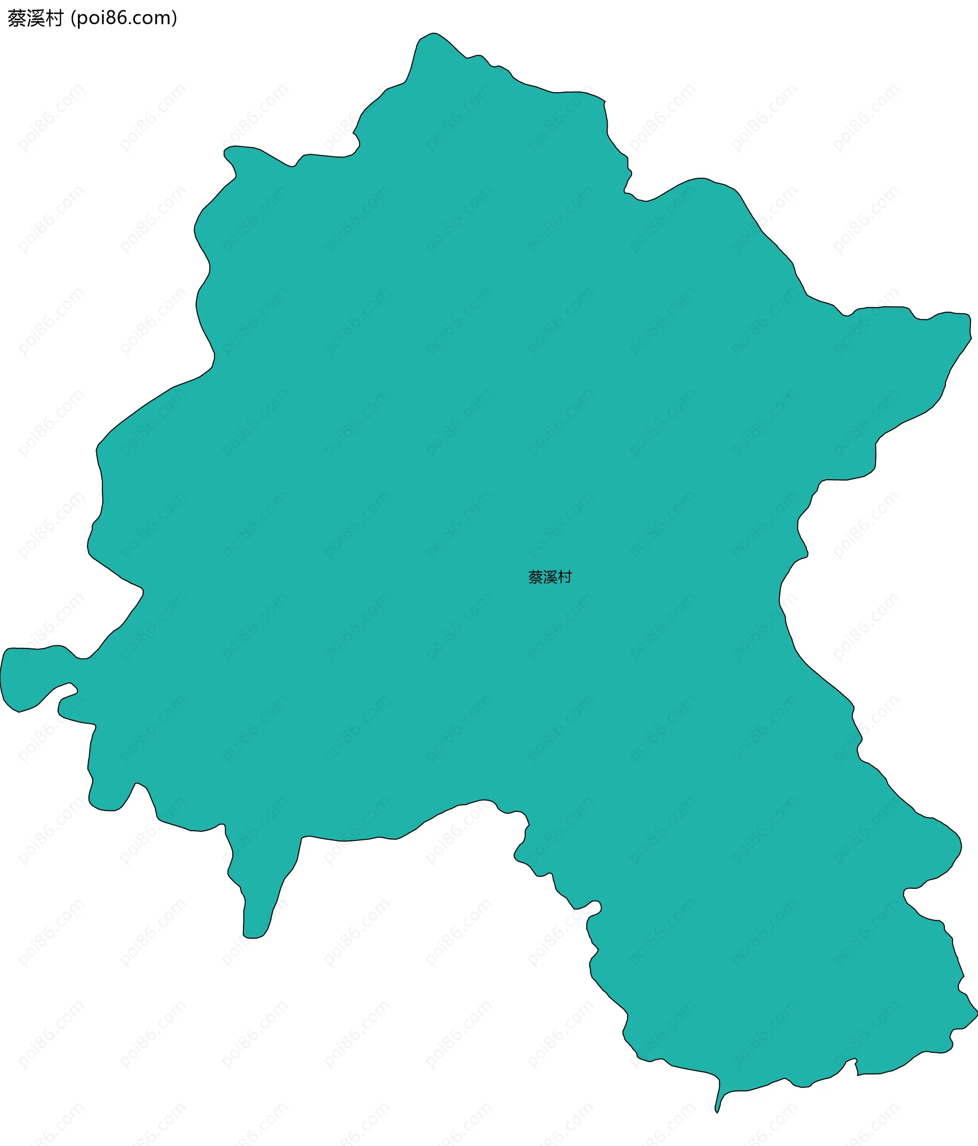 蔡溪村边界地图